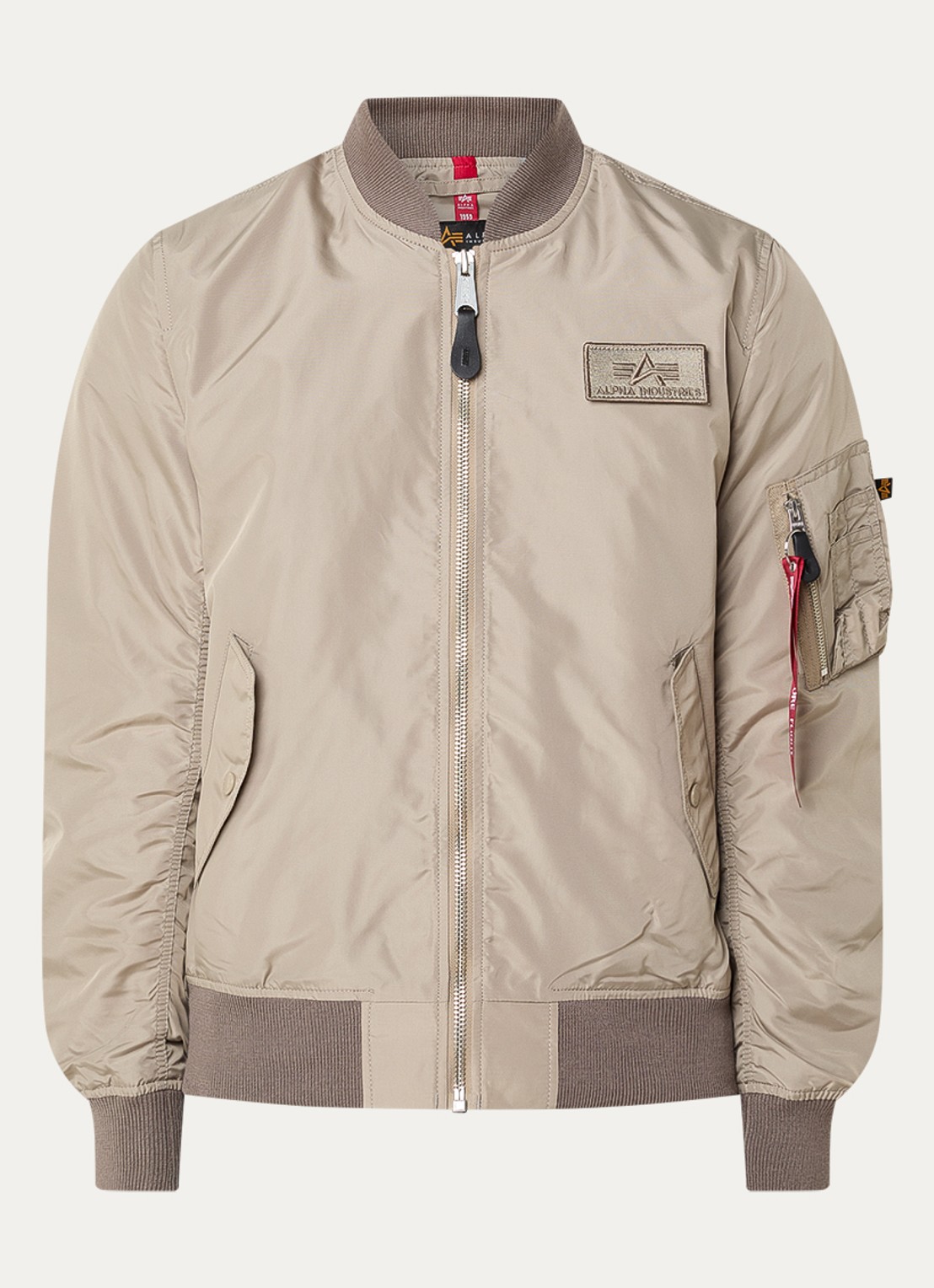 Alpha Industries Ma-1 bomberjack met klepzakken - voorkant 3 khaki
