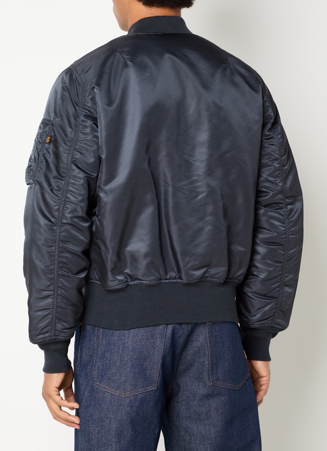 Alpha Industries MA-1 Heritage reversible gewatteerd bomberjack met klepzakken - achterkant 2 antraciet