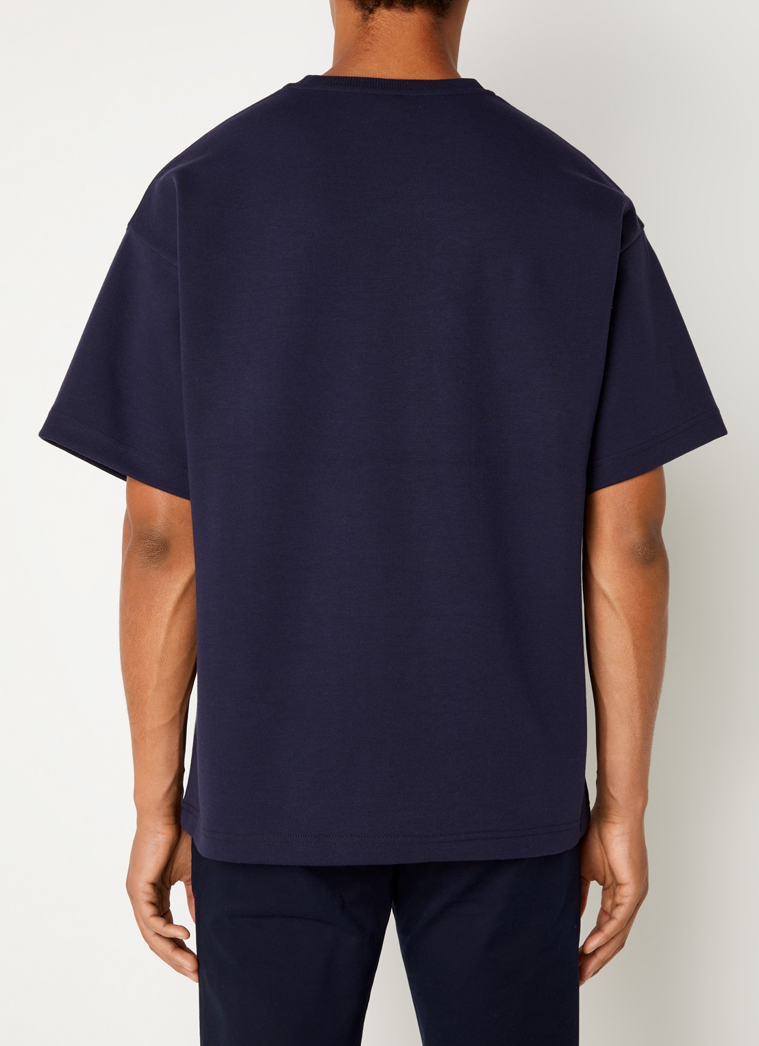 AlphaTauri Jahev T-shirt met stretch - achterkant donkerblauw