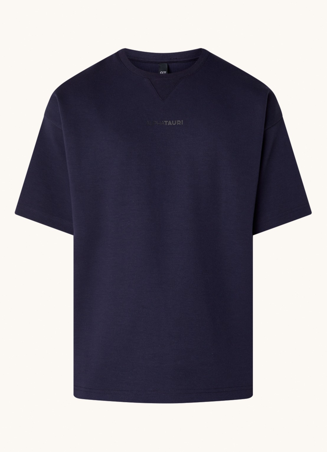 AlphaTauri Jahev T-shirt met stretch - voorkant 2 donkerblauw