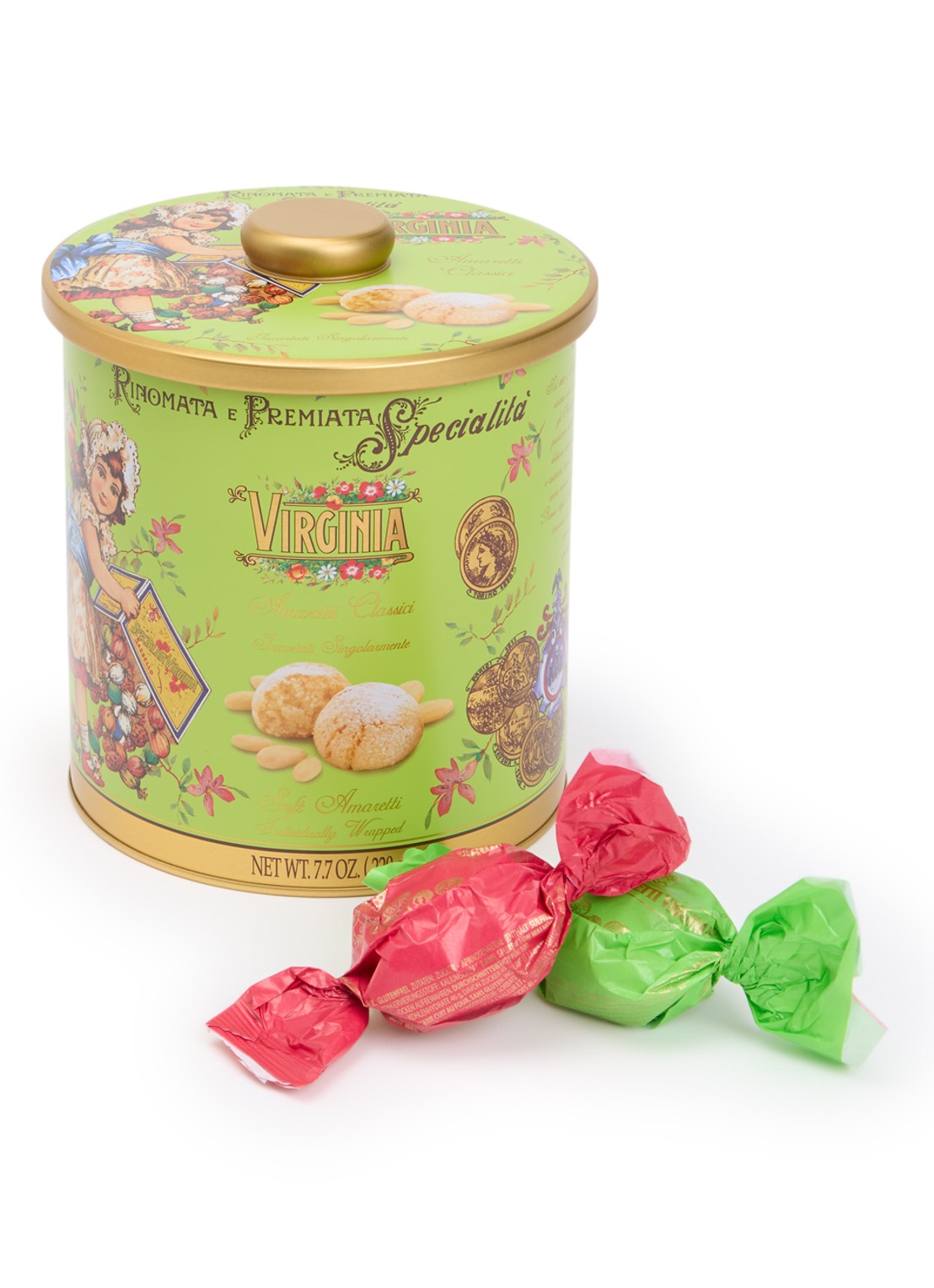 Amaretti Virginia Virginia Amaretti Classic koekjes in blik 220 gram - voorkant undefined