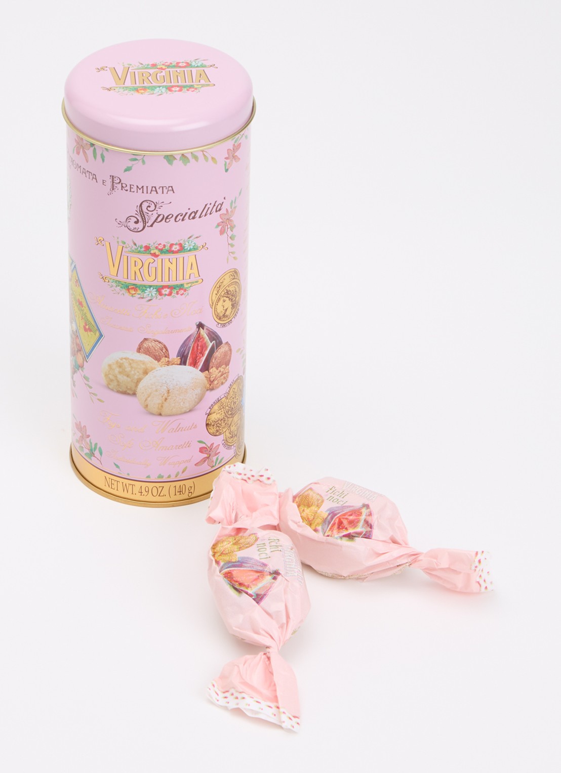 Amaretti Virginia Virginia vijg/walnoot amaretti koekjes in blik 140 gram - voorkant 2 undefined