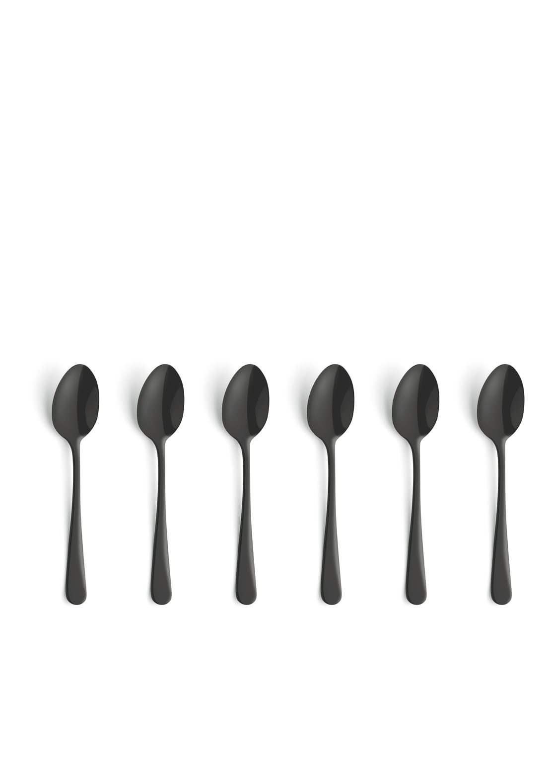 Amefa Austin koffielepel set van 6 - voorkant zwart