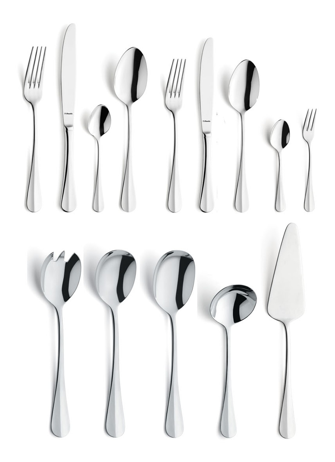 Amefa Baguette bestekset 60-delig - voorkant zilver