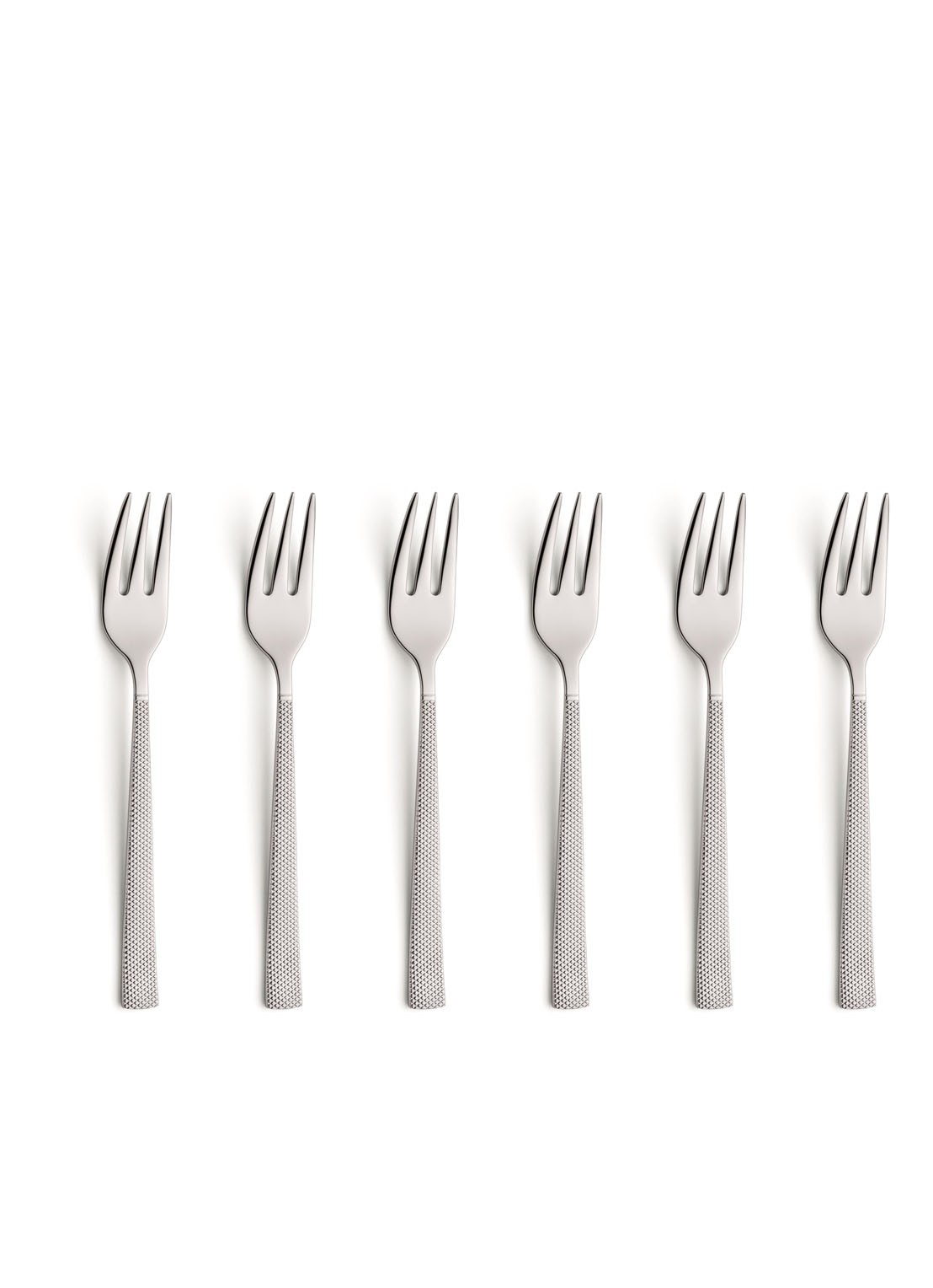 Amefa Jewel gebaksvork set van 6 - voorkant zilver