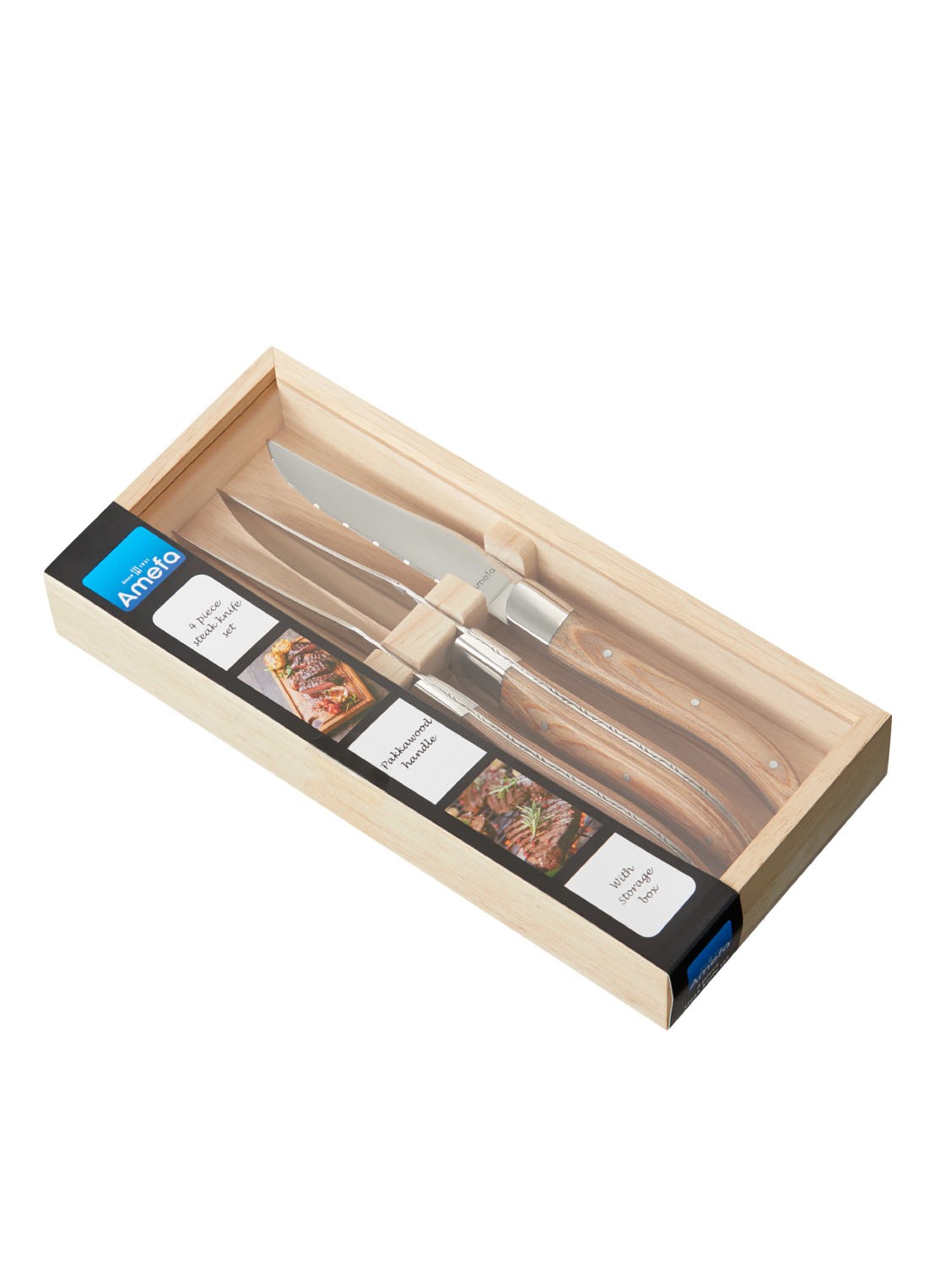 Amefa Royal Steak steakmessen set van 4 - detail 2 lichtbruin