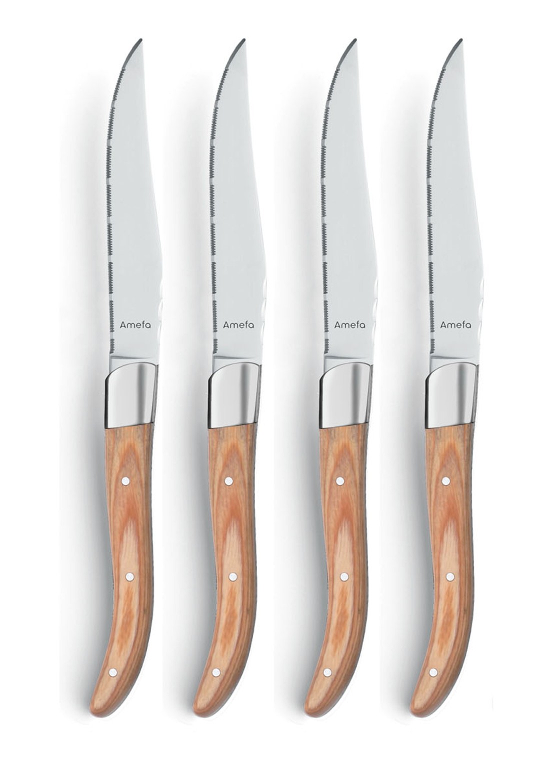 Amefa Royal Steak steakmessen set van 4 - voorkant lichtbruin