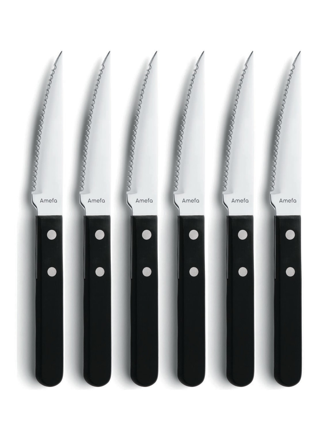 Amefa Steak messenset 6-delig - voorkant 2 zwart