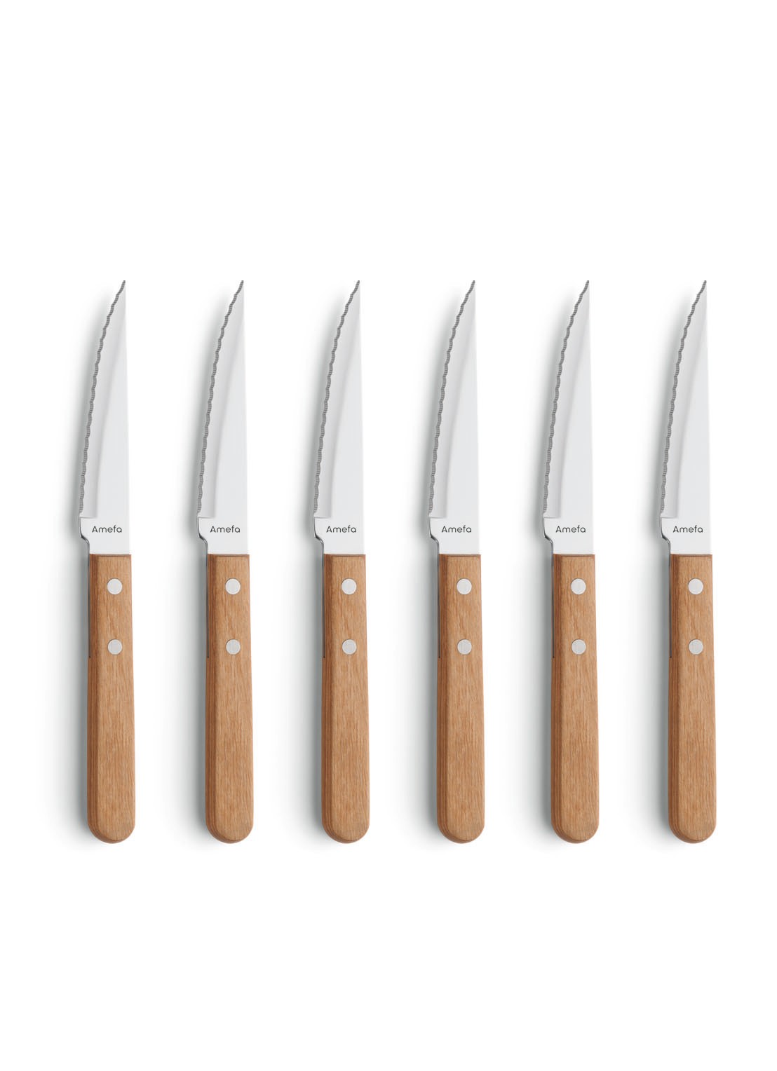 Amefa Steak messenset 6-delig - voorkant bruin