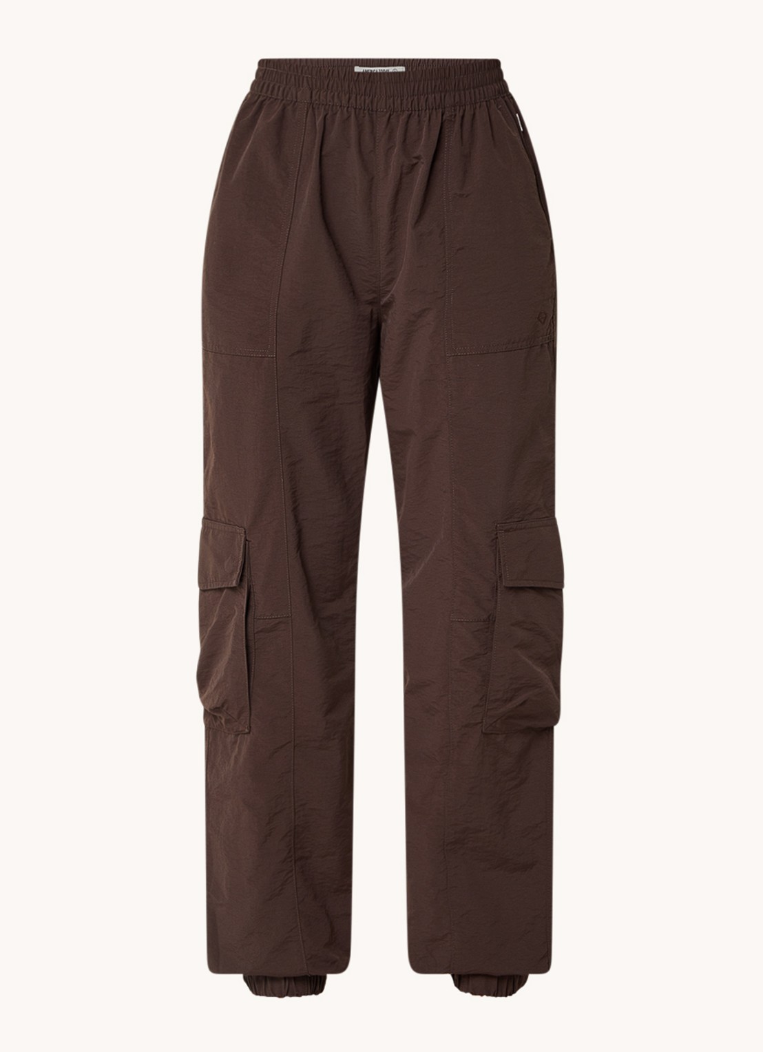 America Today Perry high waist tapered fit cargobroek  - voorkant 2 bruin