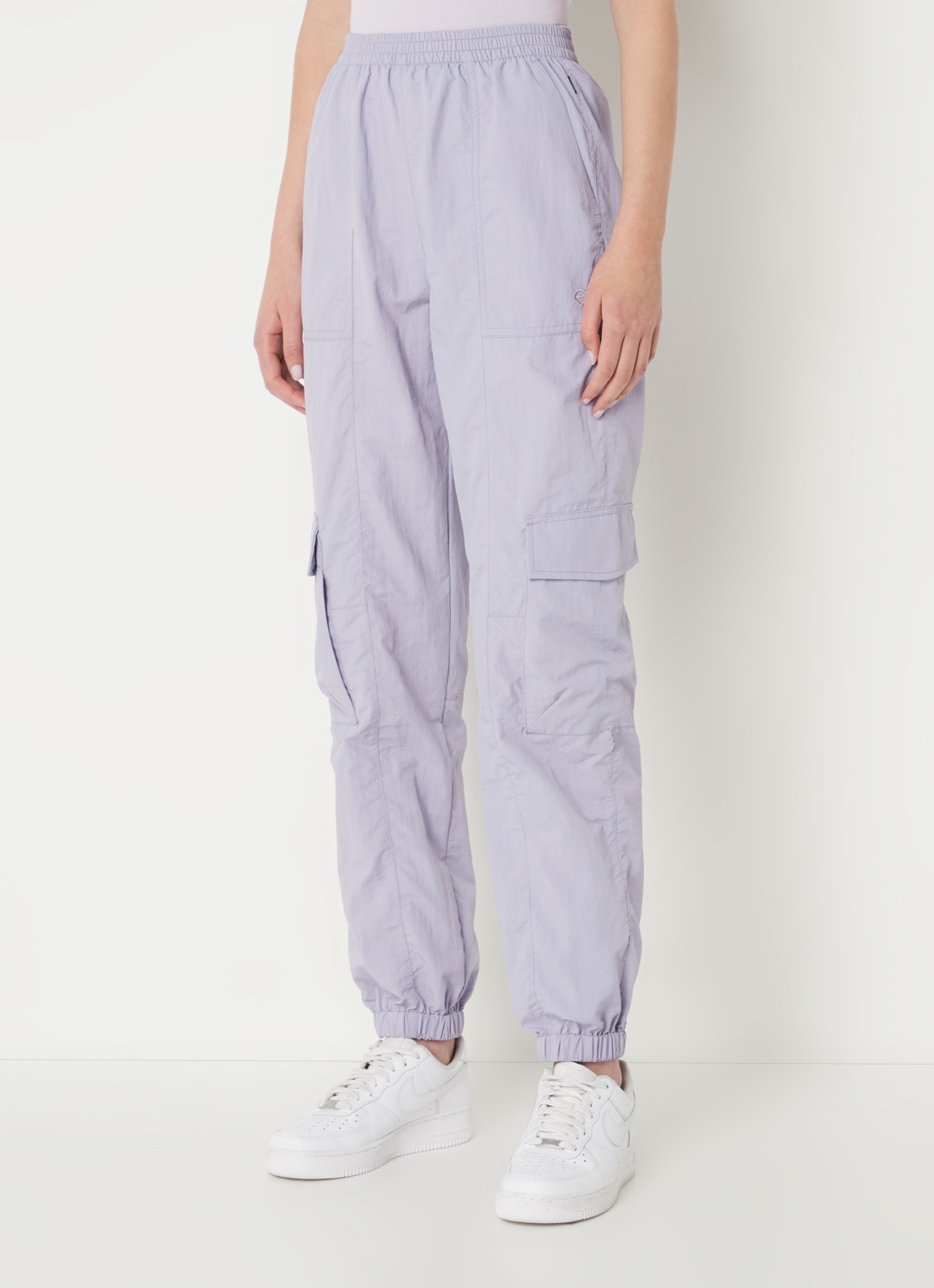 America Today Perry high waist tapered fit cargobroek  - detail 4 lila