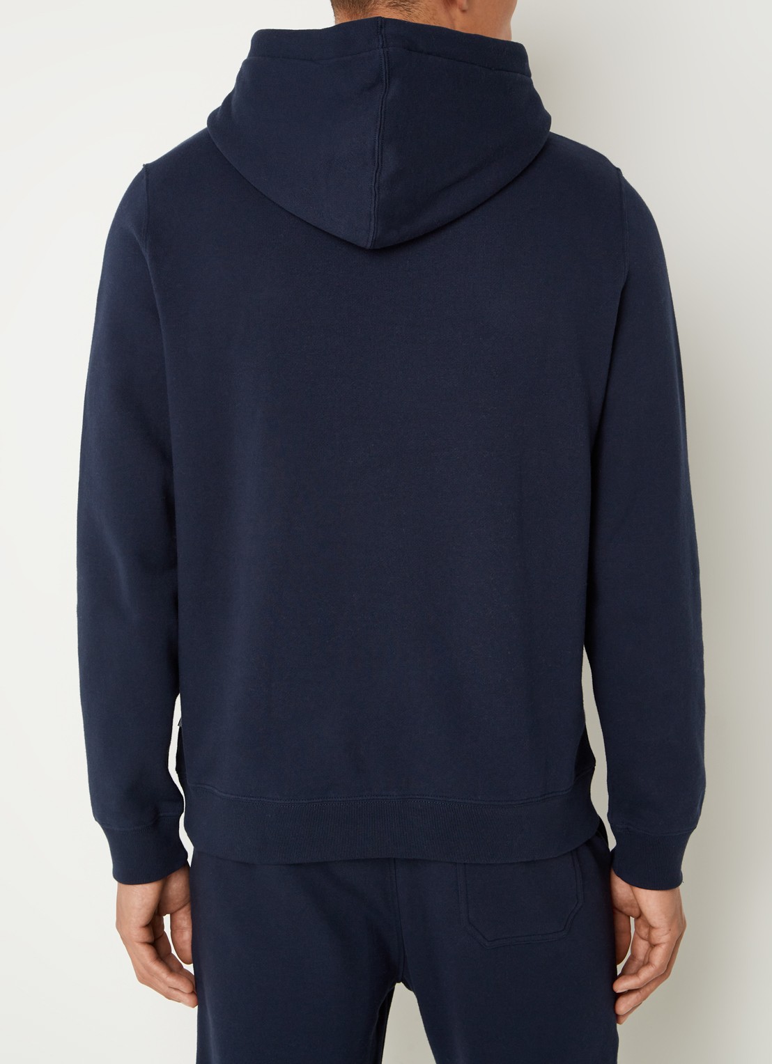 America Today Sanford hoodie met logoborduring - achterkant donkerblauw