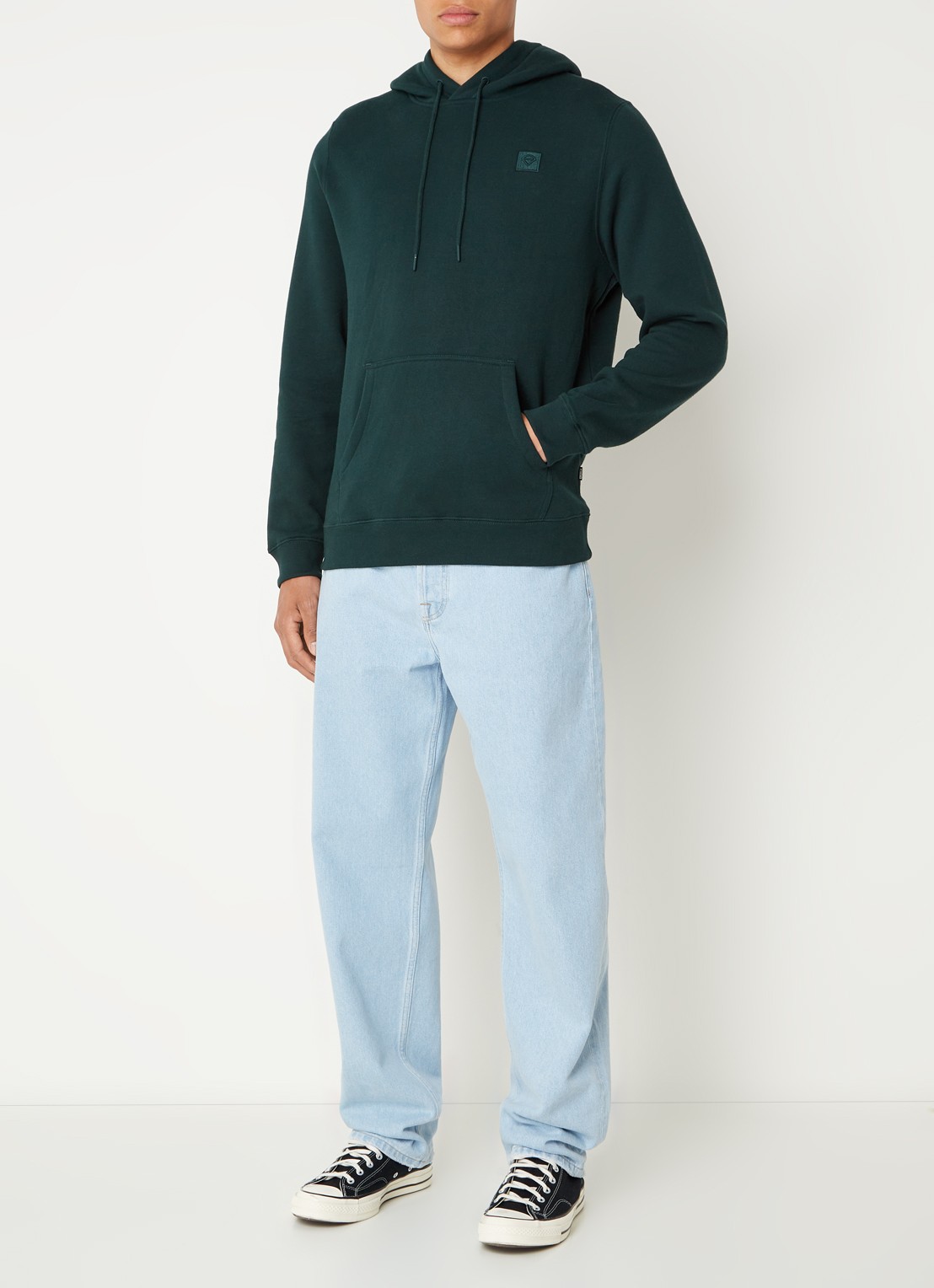 America Today Sanford hoodie met logoborduring - voorkant 2 groen