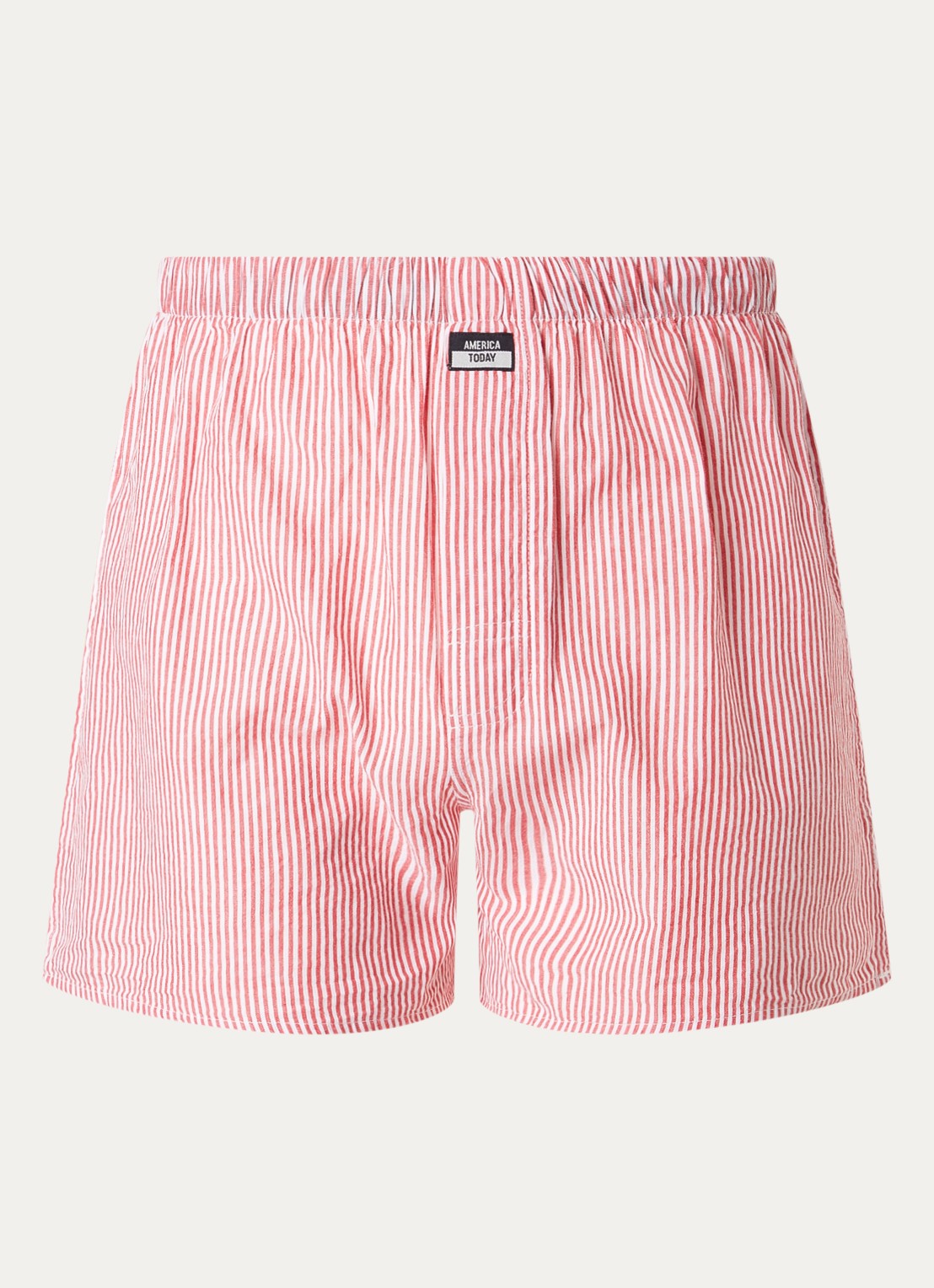 America Today Thomas boxershort met streepprint - voorkant rood