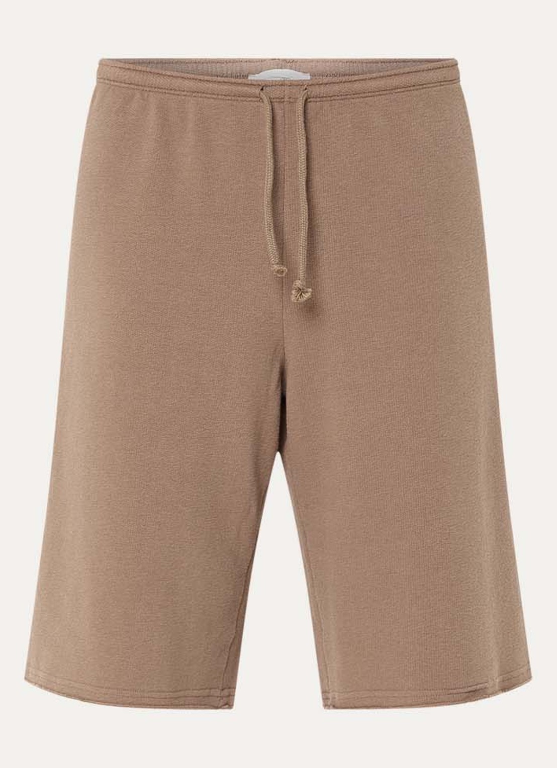 American Vintage Atubay straight fit korte joggingbroek  - voorkant lichtbruin