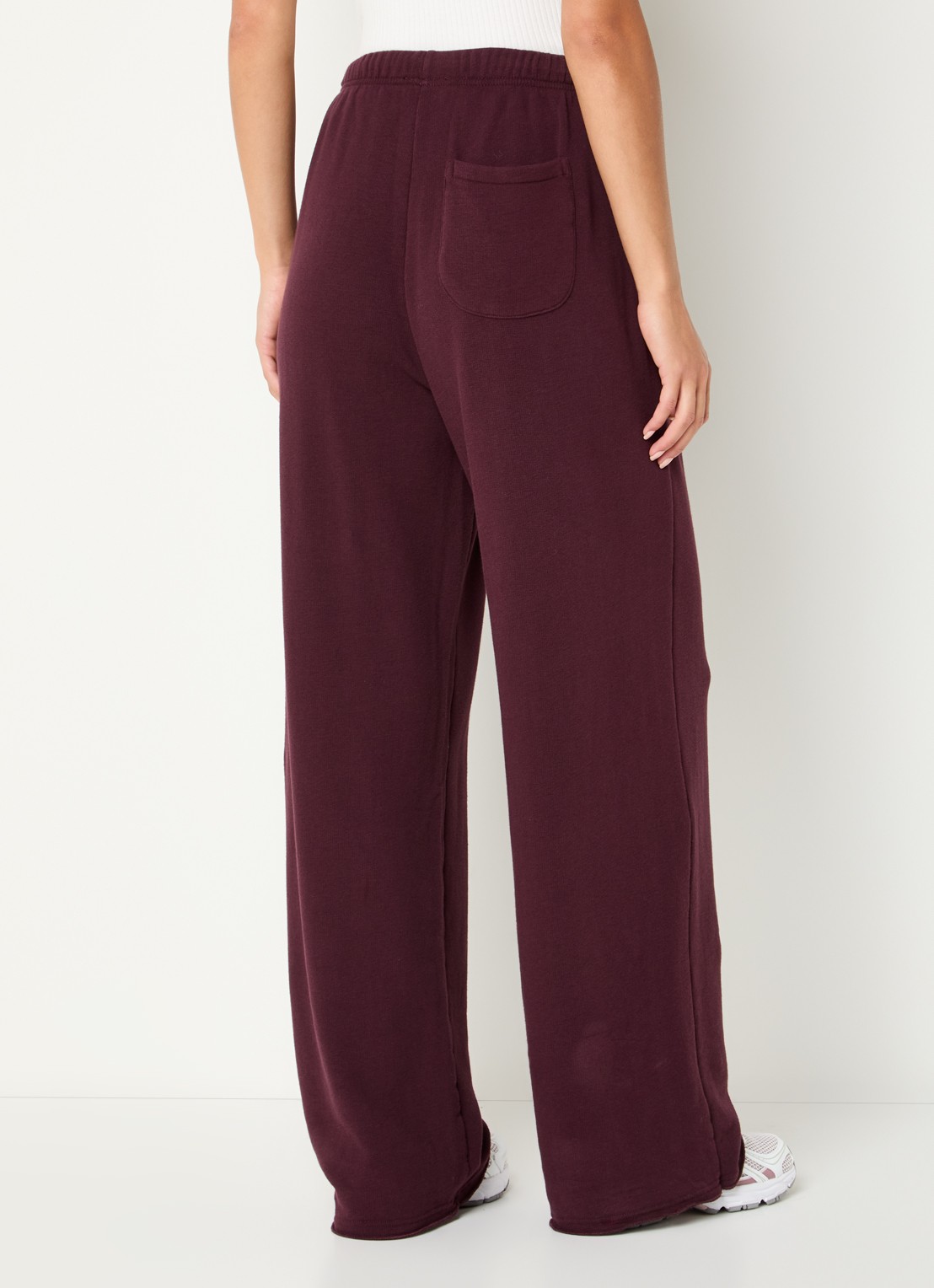 American Vintage Atubaylie high waist loose fit joggingsbroek met steekzakken - achterkant bordeauxrood
