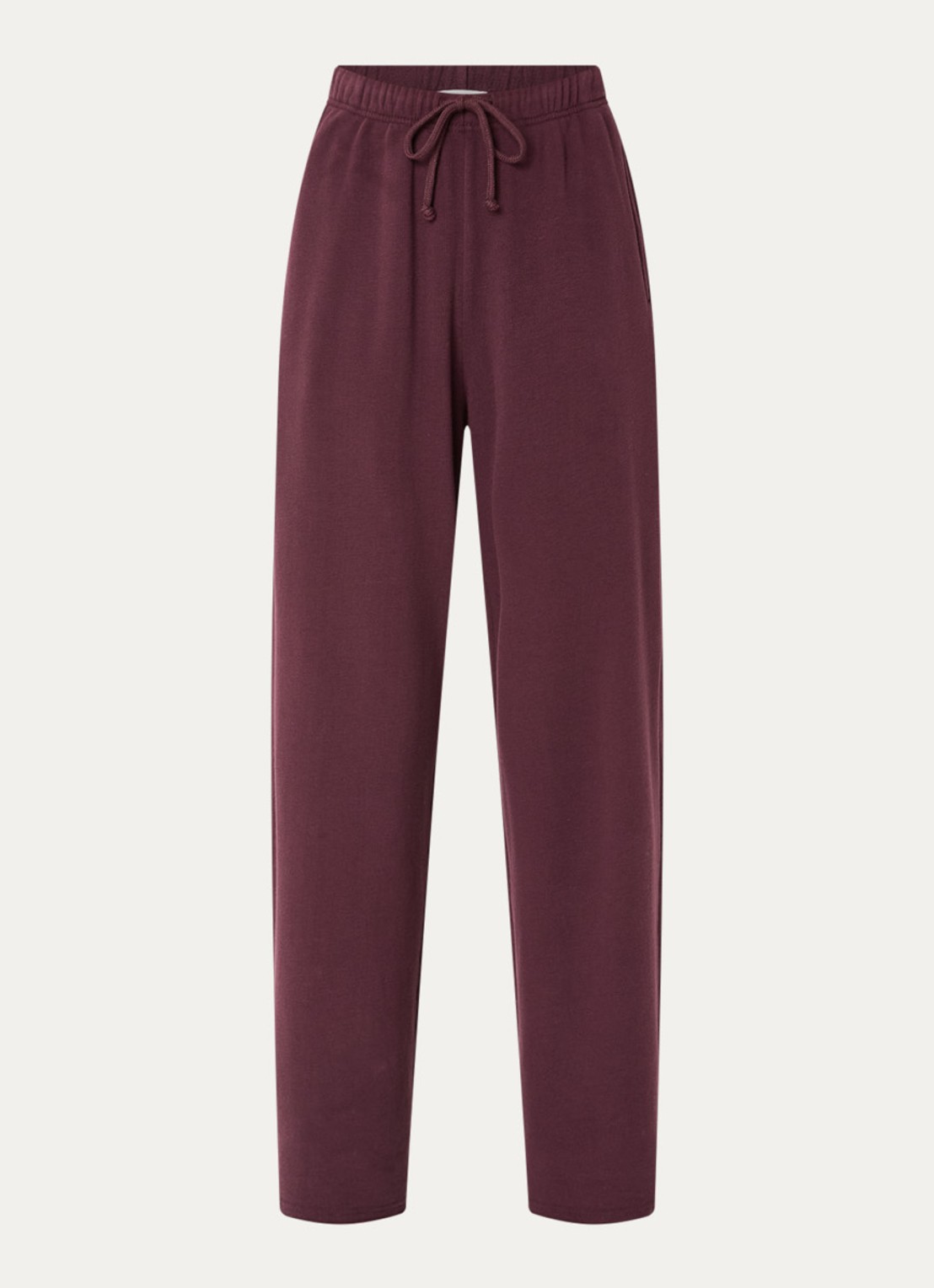 American Vintage Atubaylie high waist loose fit joggingsbroek met steekzakken - voorkant 3 bordeauxrood