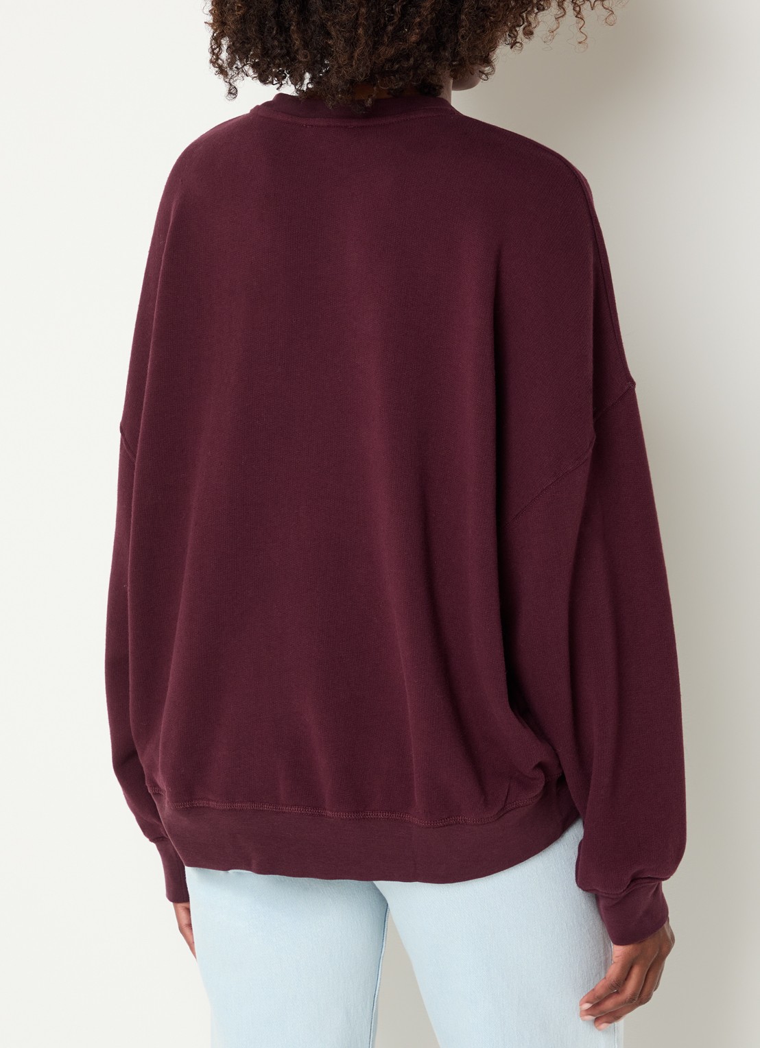American Vintage Atubaylie sweater met logo - achterkant aubergine