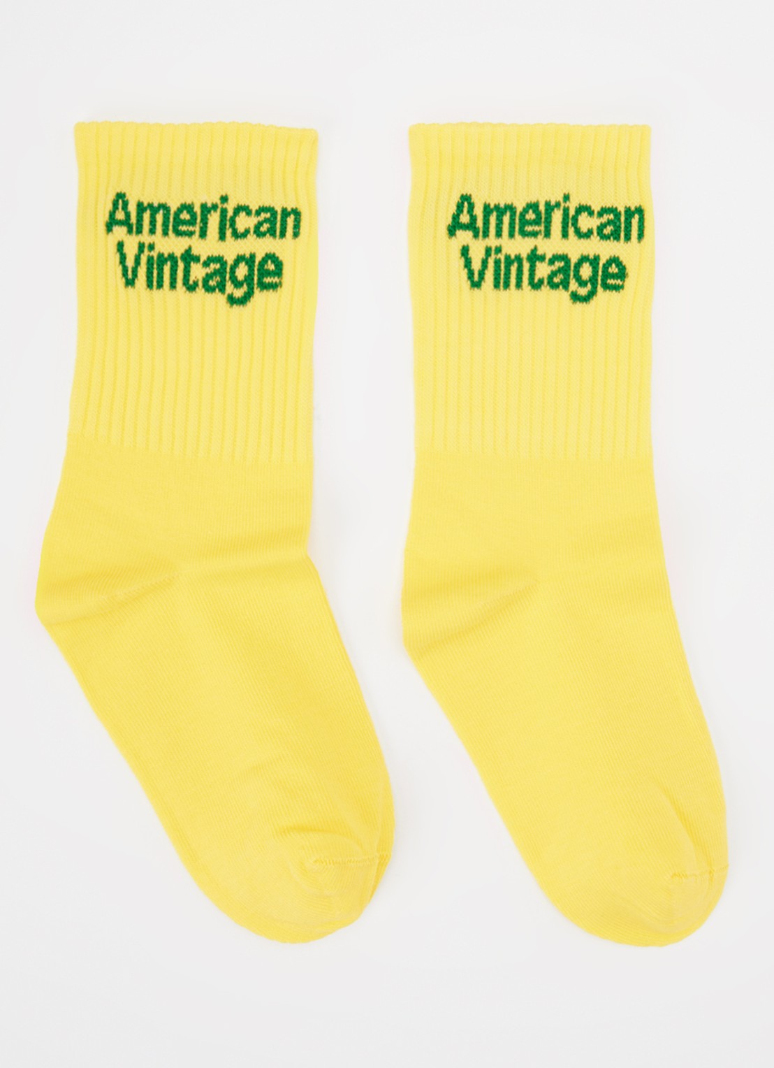 American Vintage Clypsun sokken in katoenblend met logo - voorkant geel