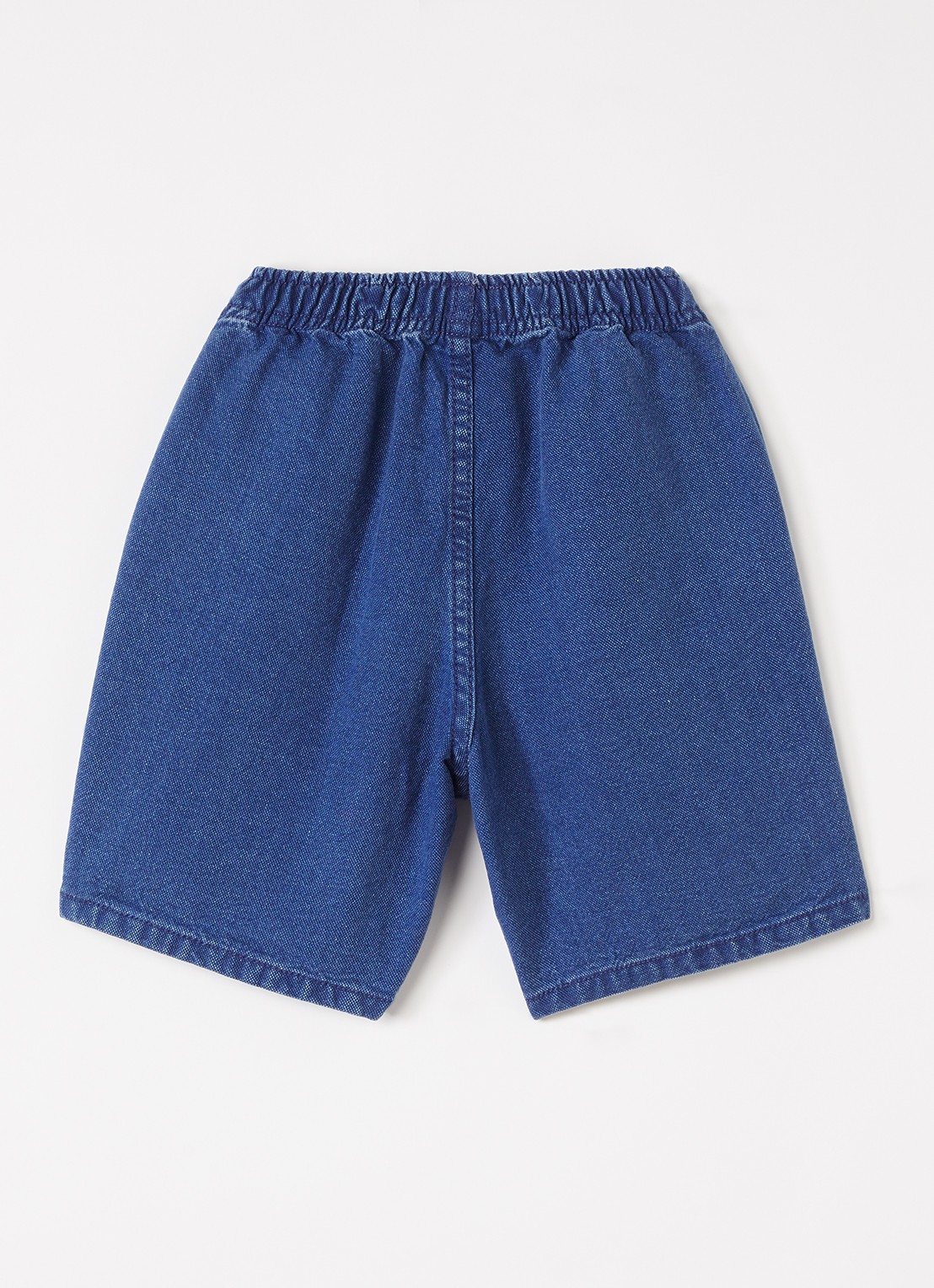 American Vintage Comow loose fit korte broek van denim - voorkant 2 indigo