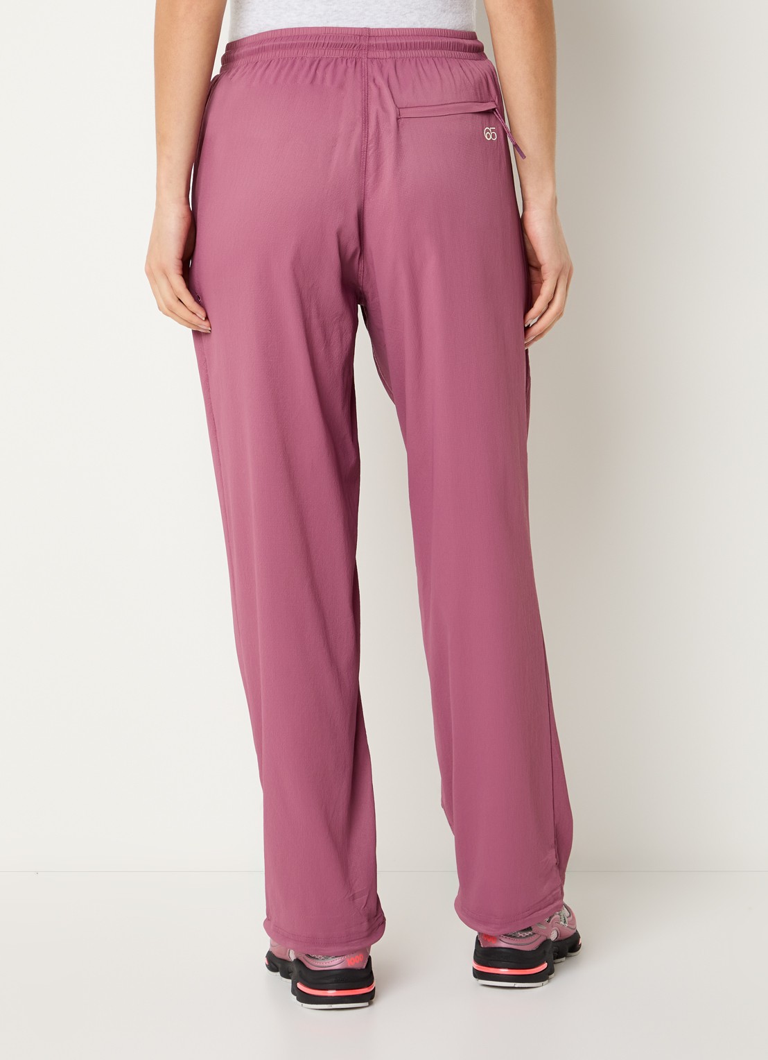 American Vintage Dyffow high waist sport broek met logo en ritszakken - achterkant 4 roze