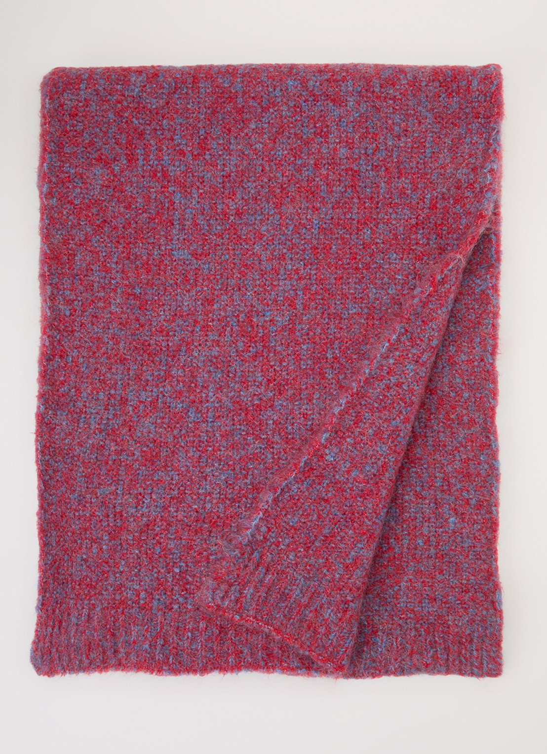 American Vintage East sjaal in alpaca wolblend 180 x 42 cm - voorkant 2 rood