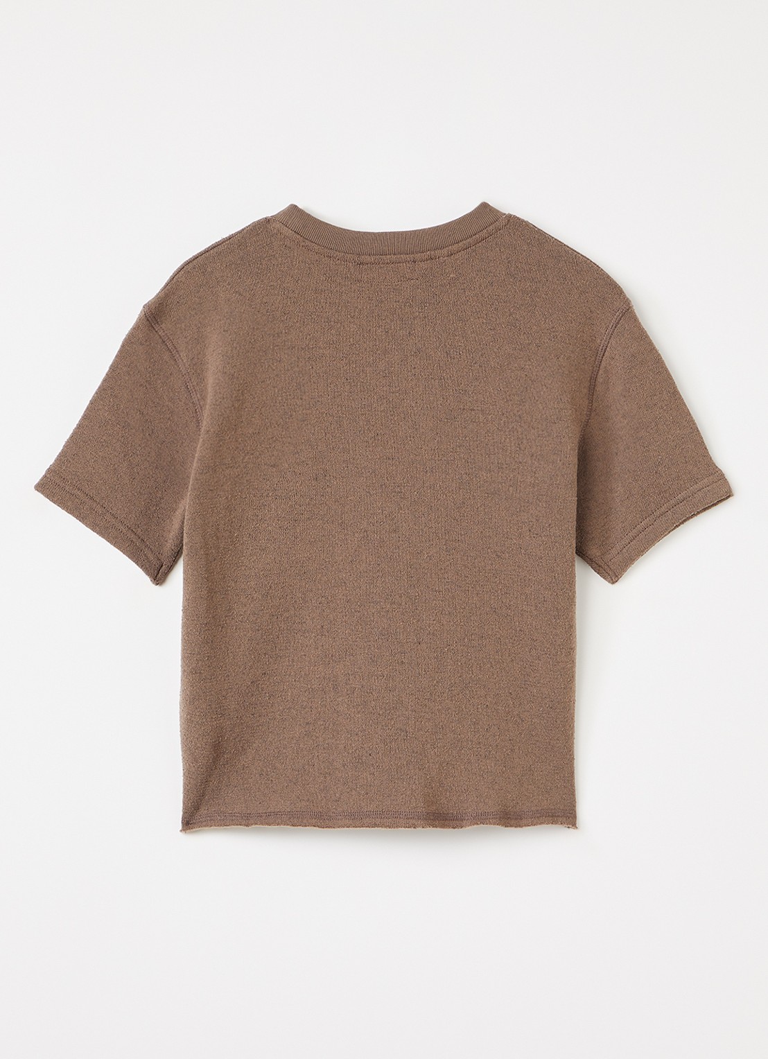 American Vintage Evona sweater met logoprint - voorkant 2 lichtbruin