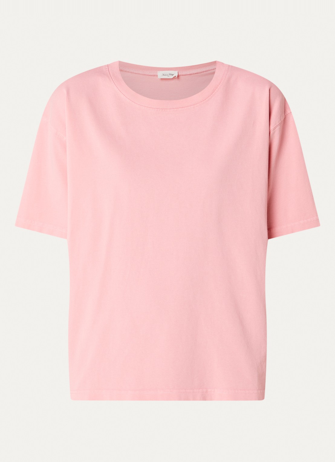 American Vintage Fizvalley T-shirt met ronde hals - voorkant 3 roze