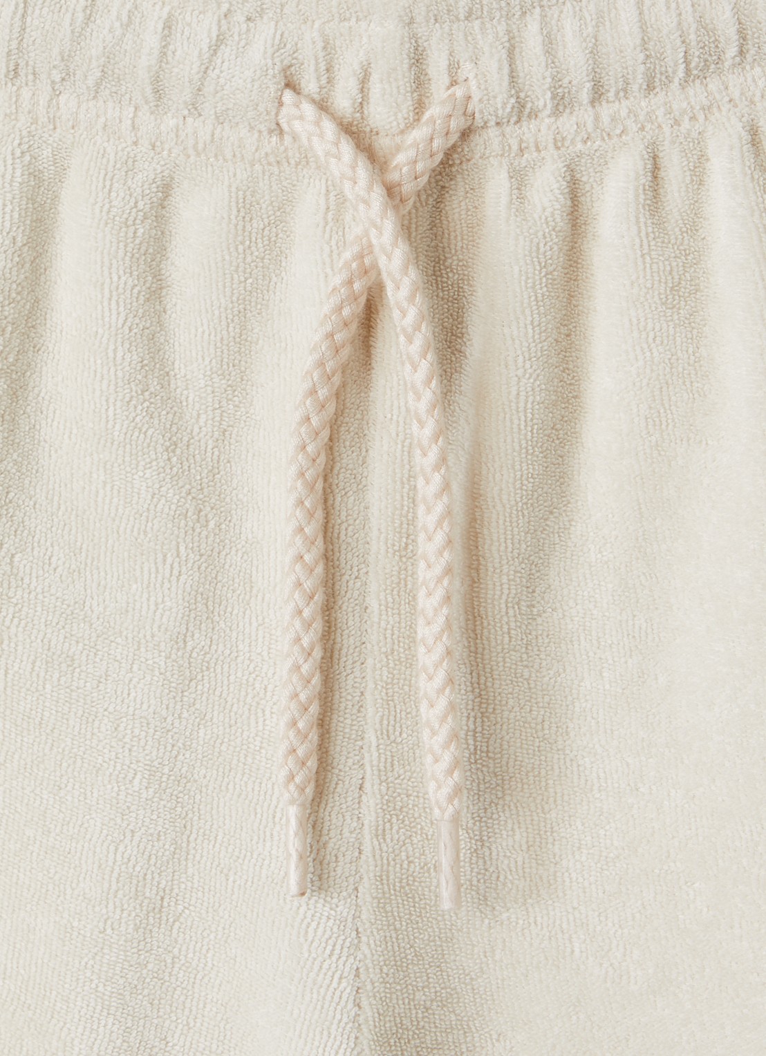 American Vintage Fluxow loose fit korte broek van badstof - detail 3 creme