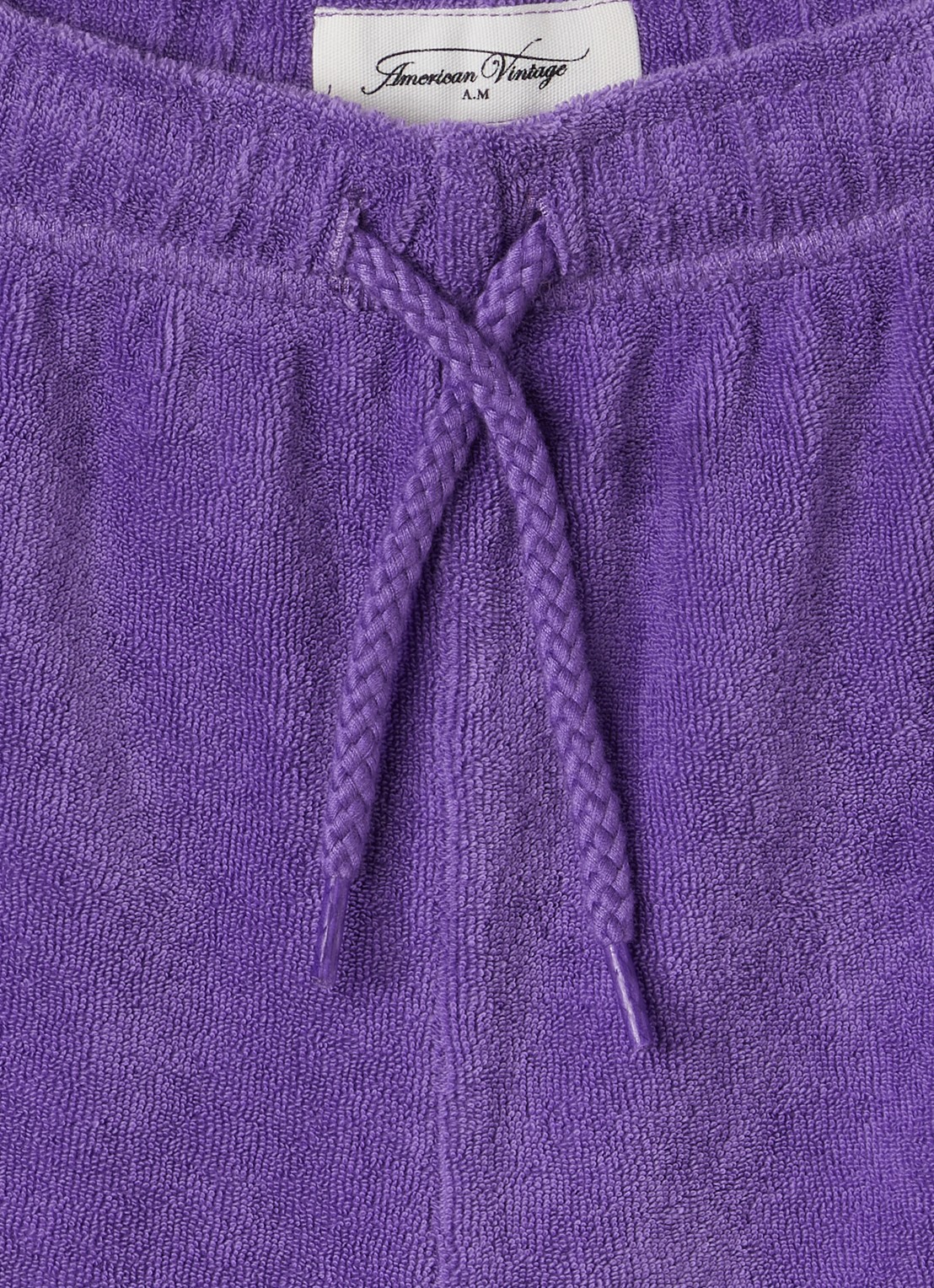 American Vintage Fluxow loose fit korte broek van badstof - detail 3 paars