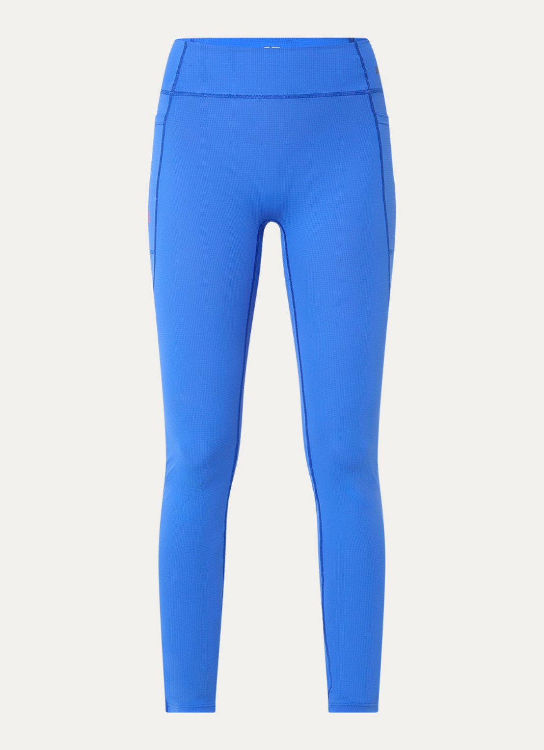American Vintage Fytai high waist slim fit trainingslegging met logo - voorkant kobaltblauw