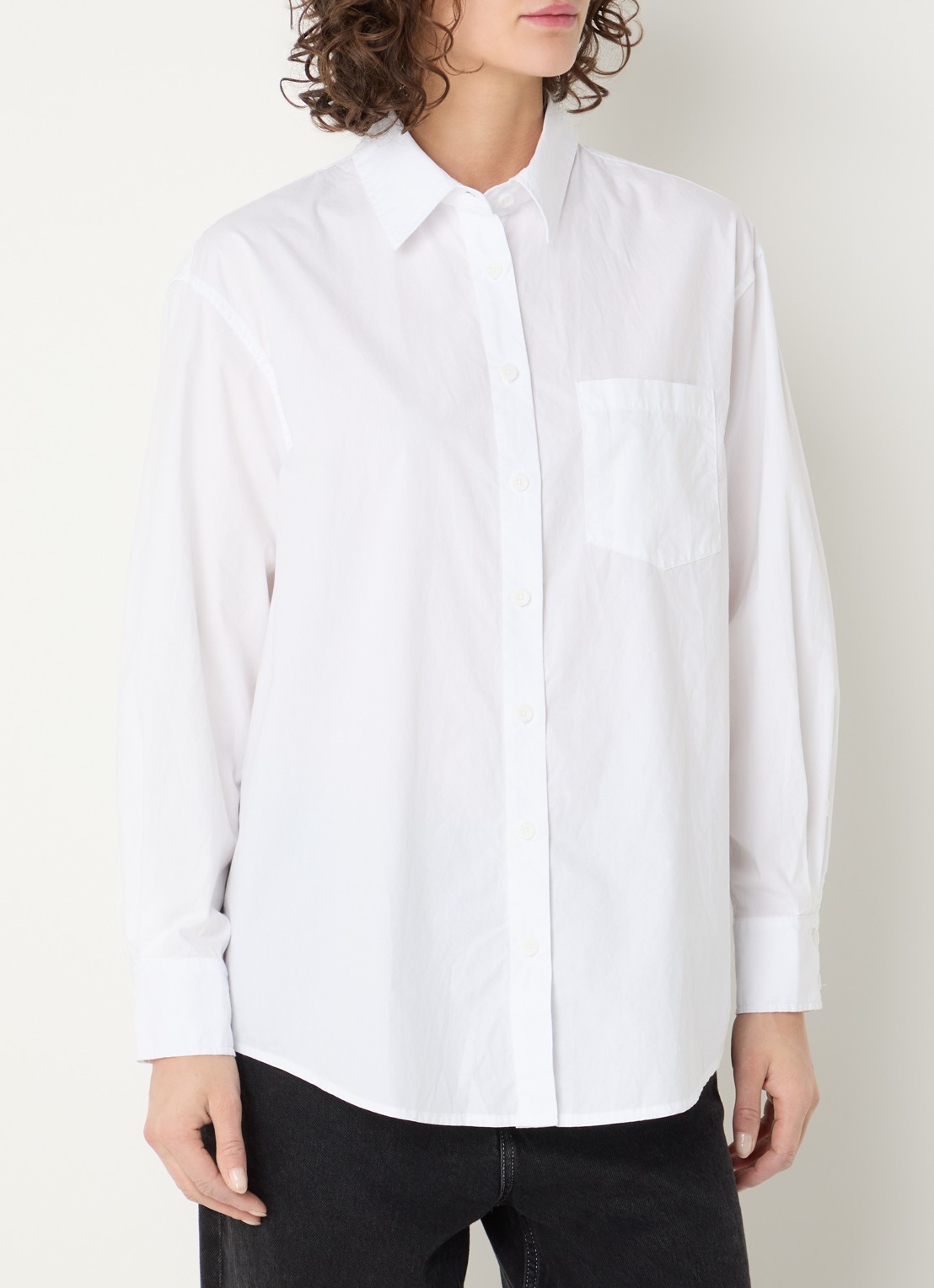 American Vintage Havanarow blouse met borstzak - detail 4 wit