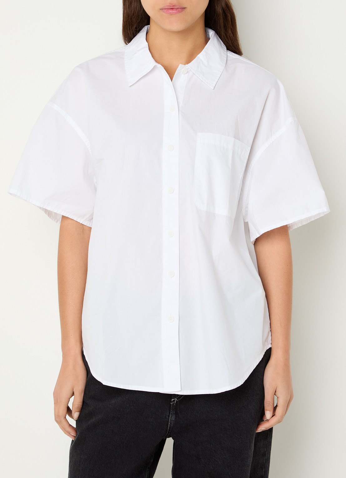 American Vintage Havanarow blouse met borstzak - detail 3 wit