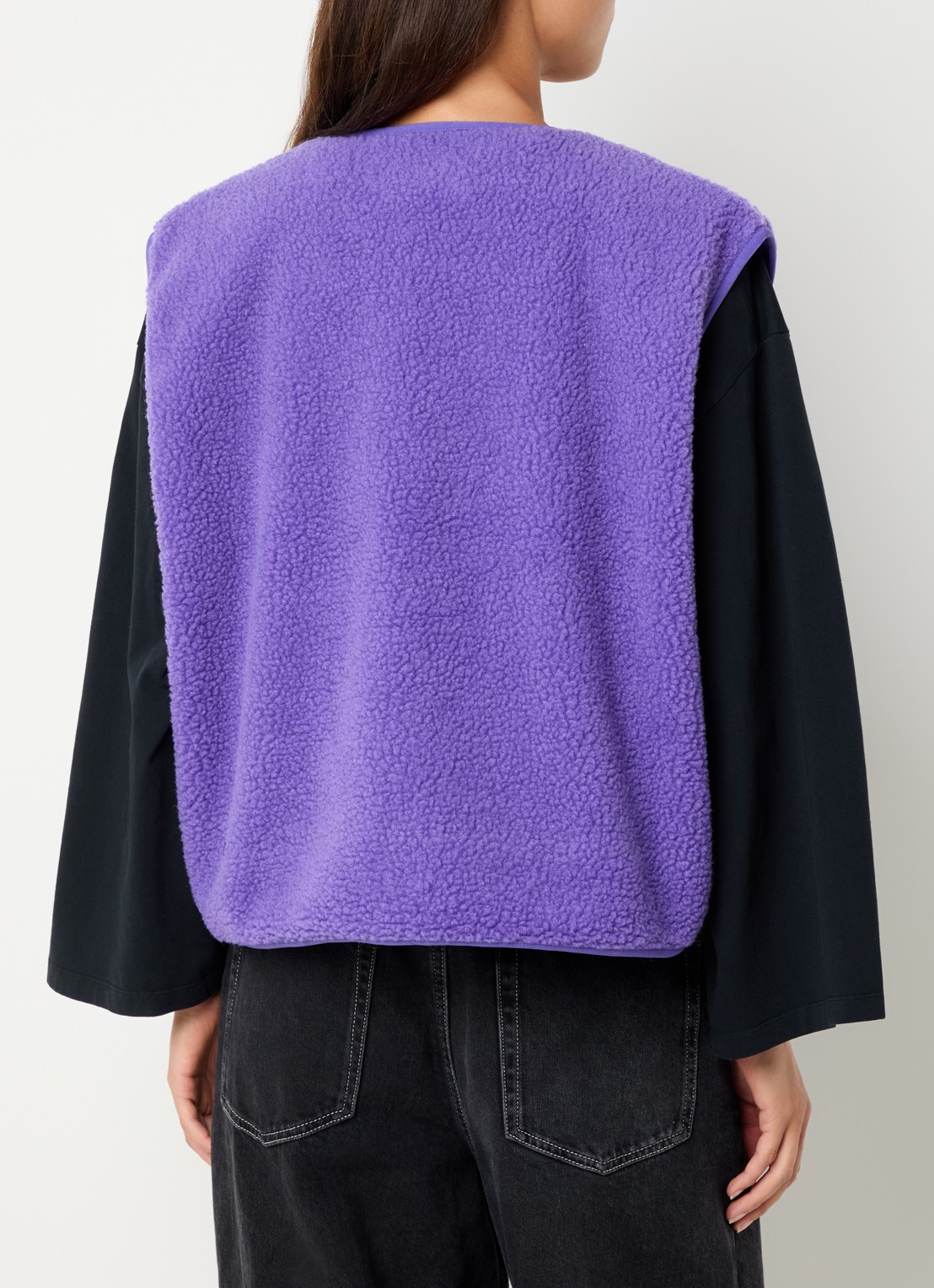 American Vintage Hoktown gilet met steekzakken - achterkant paars