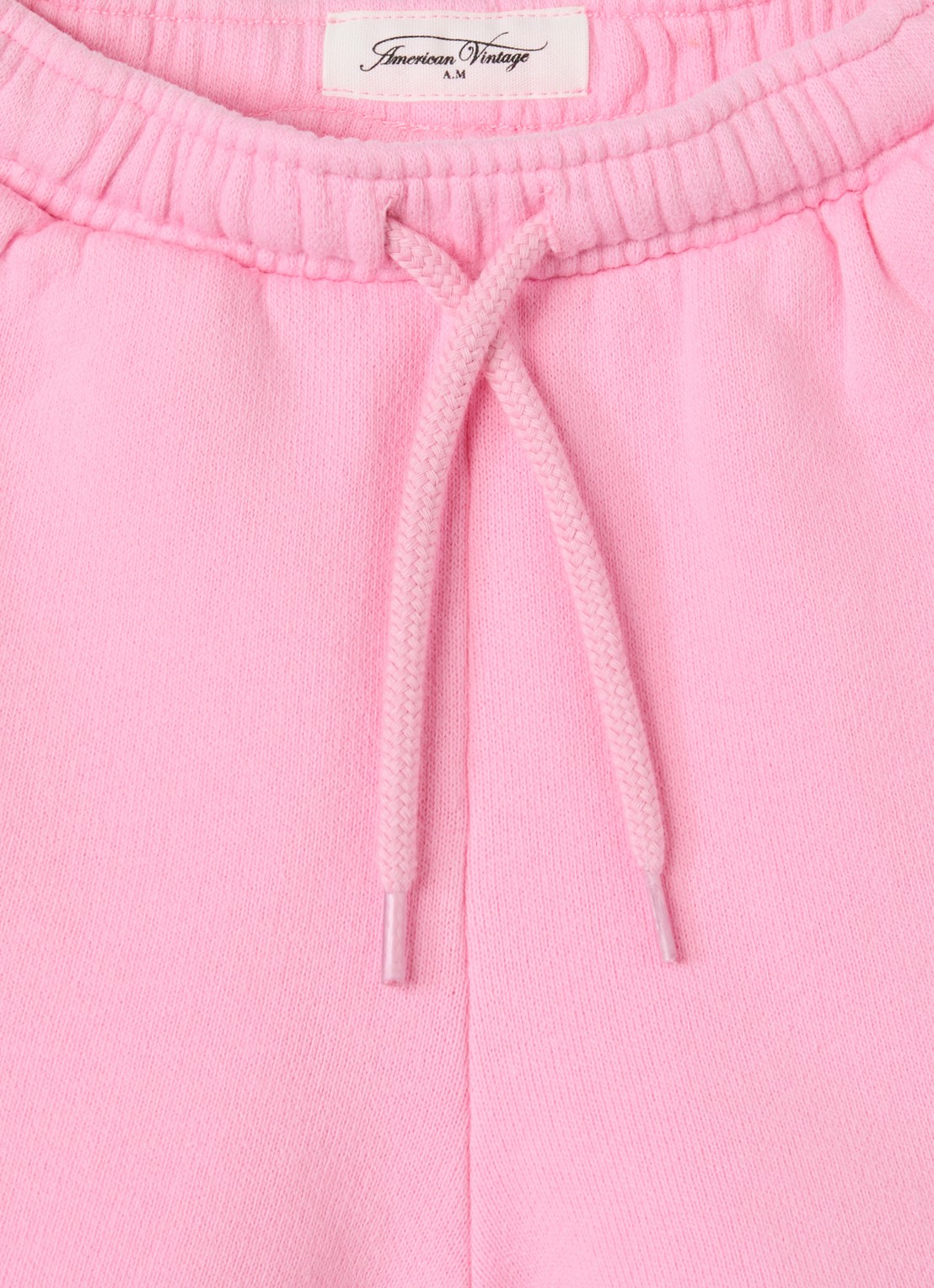 American Vintage Izubird loose fit korte joggingbroek met logo - detail roze