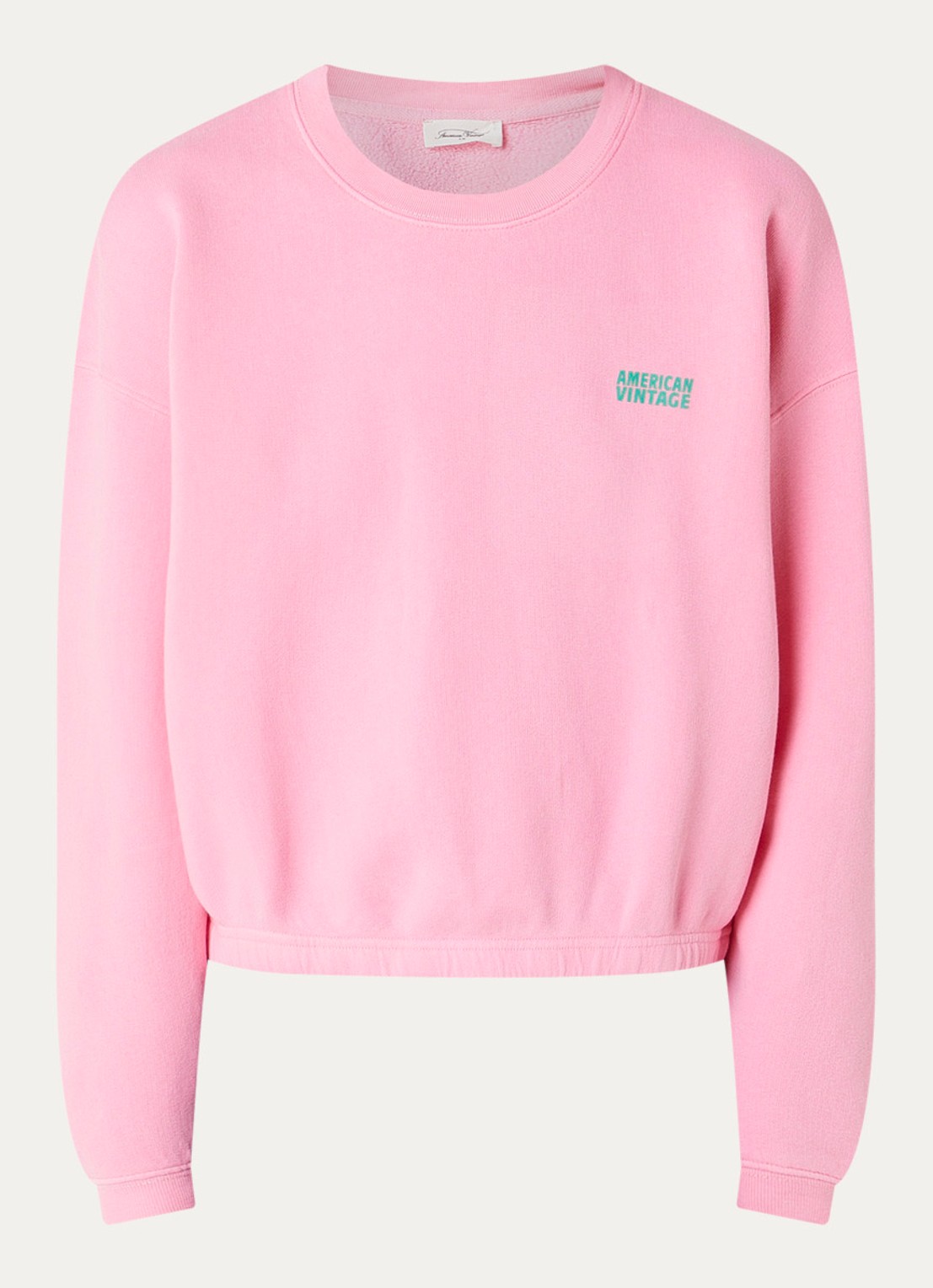 American Vintage Izubird sweater met logo - voorkant roze