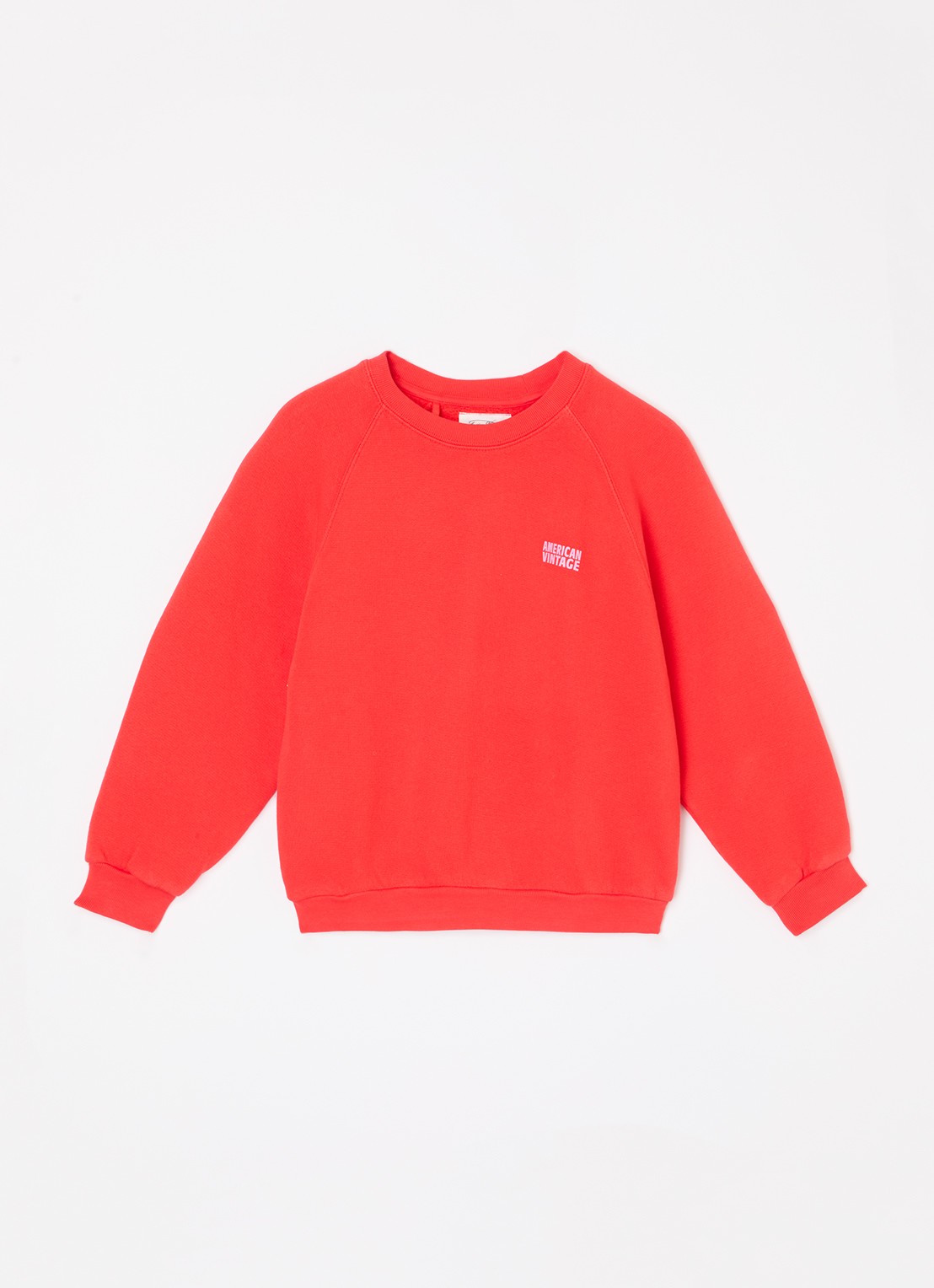 American Vintage Izubird sweater met logo - voorkant 2 rood