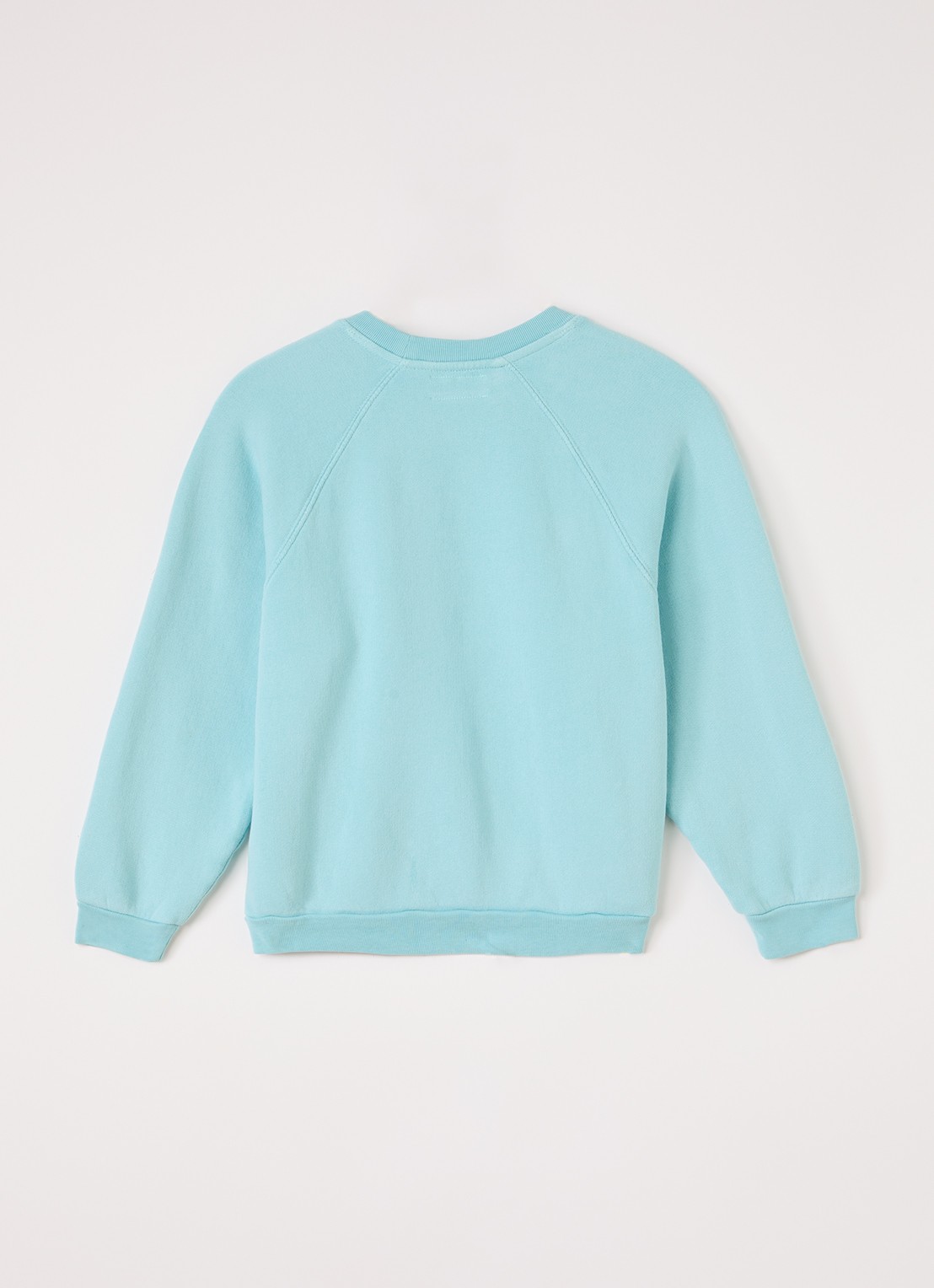 American Vintage Izubird sweater met logo - voorkant 3 lichtblauw