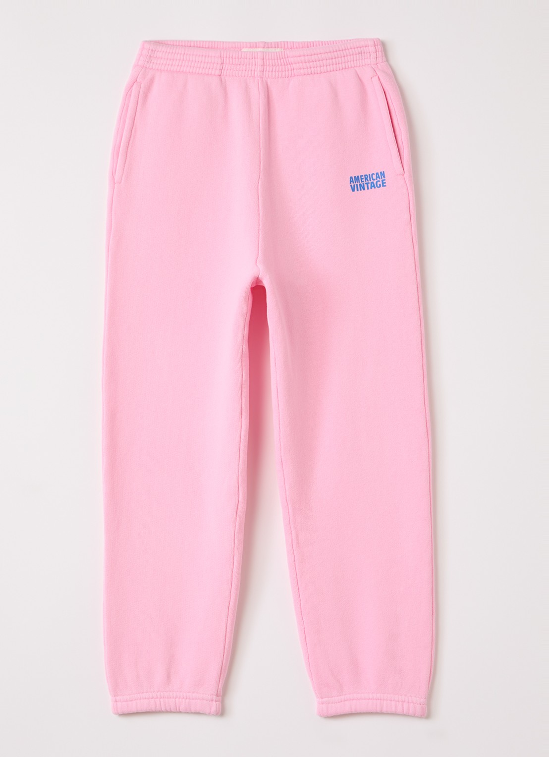 American Vintage Izubird tapered fit joggingbroek met logo - voorkant roze
