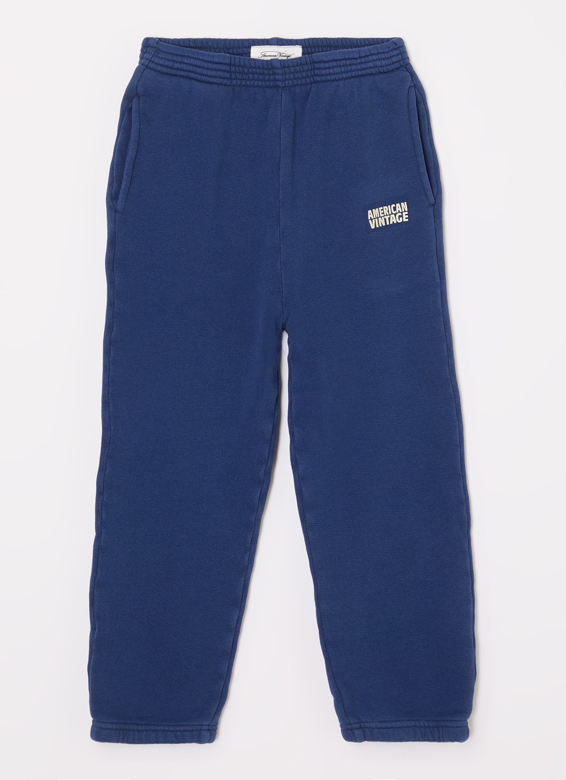 American Vintage Izubird tapered fit joggingbroek met steekzakken - voorkant donkerblauw