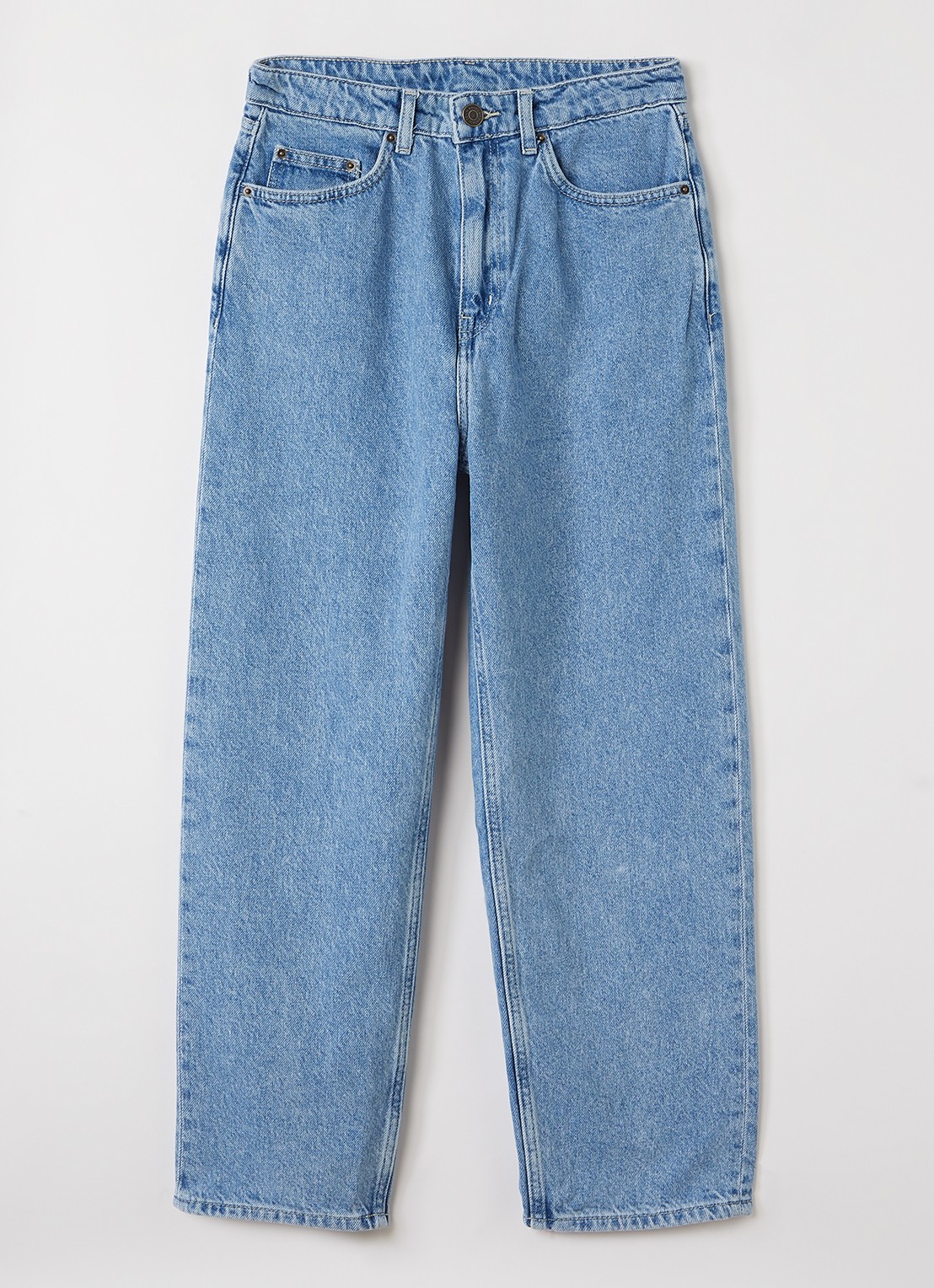 American Vintage Joybird high waist straight leg jeans - voorkant indigo