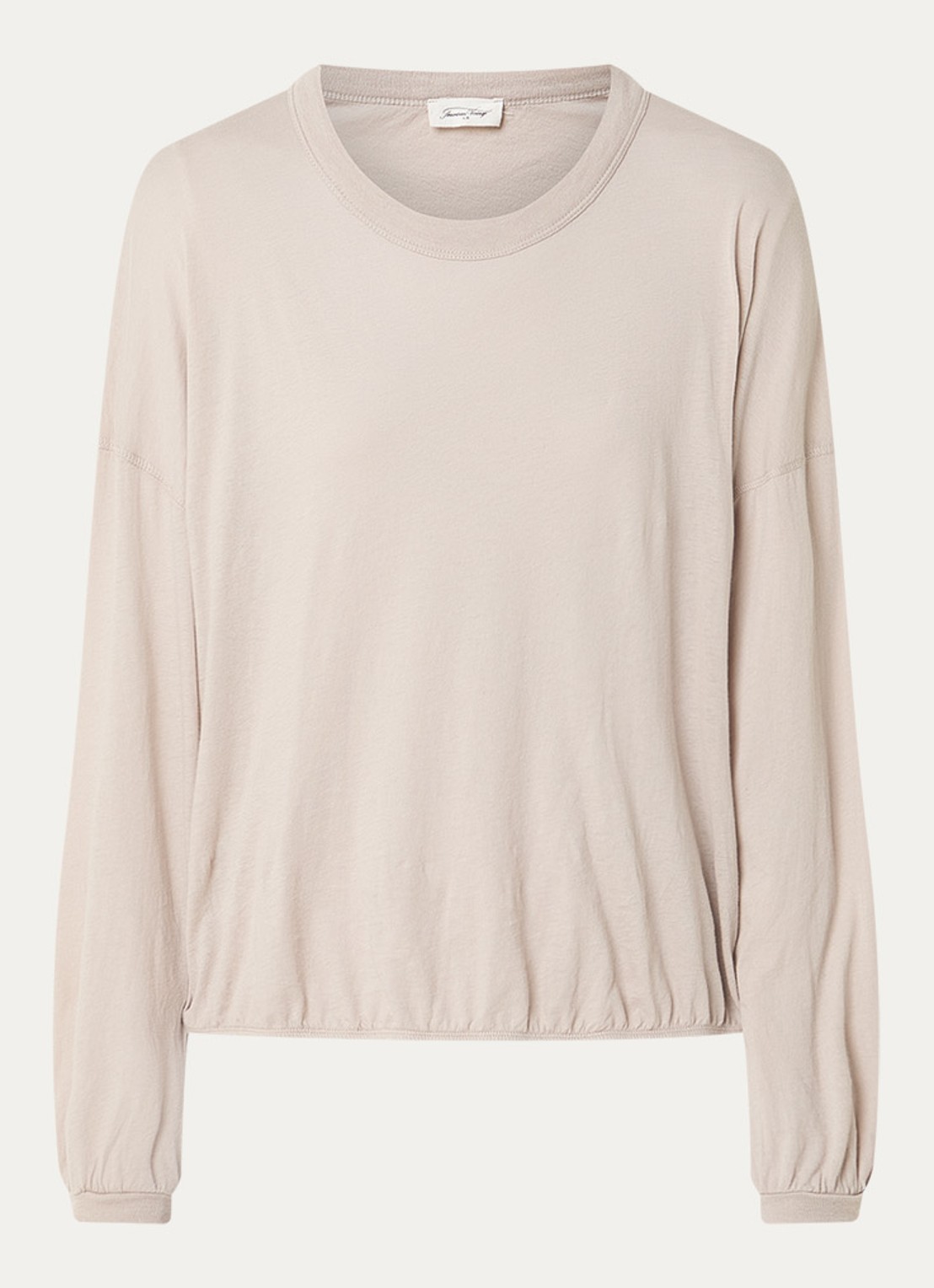 American Vintage Laloom longsleeve met ballonmouw - voorkant 2 beige