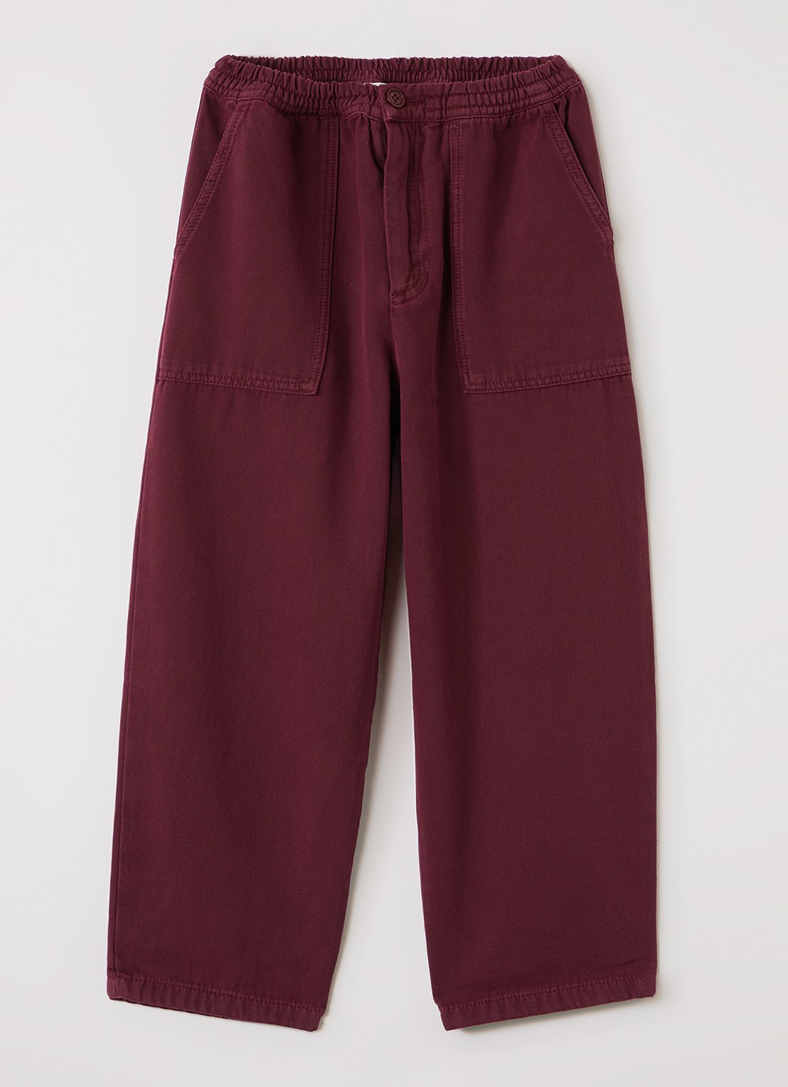 American Vintage Loose fit broek met steekzakken - voorkant 2 bordeauxrood