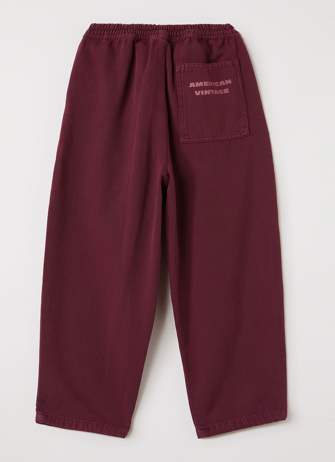 American Vintage Loose fit broek met steekzakken - voorkant 3 bordeauxrood