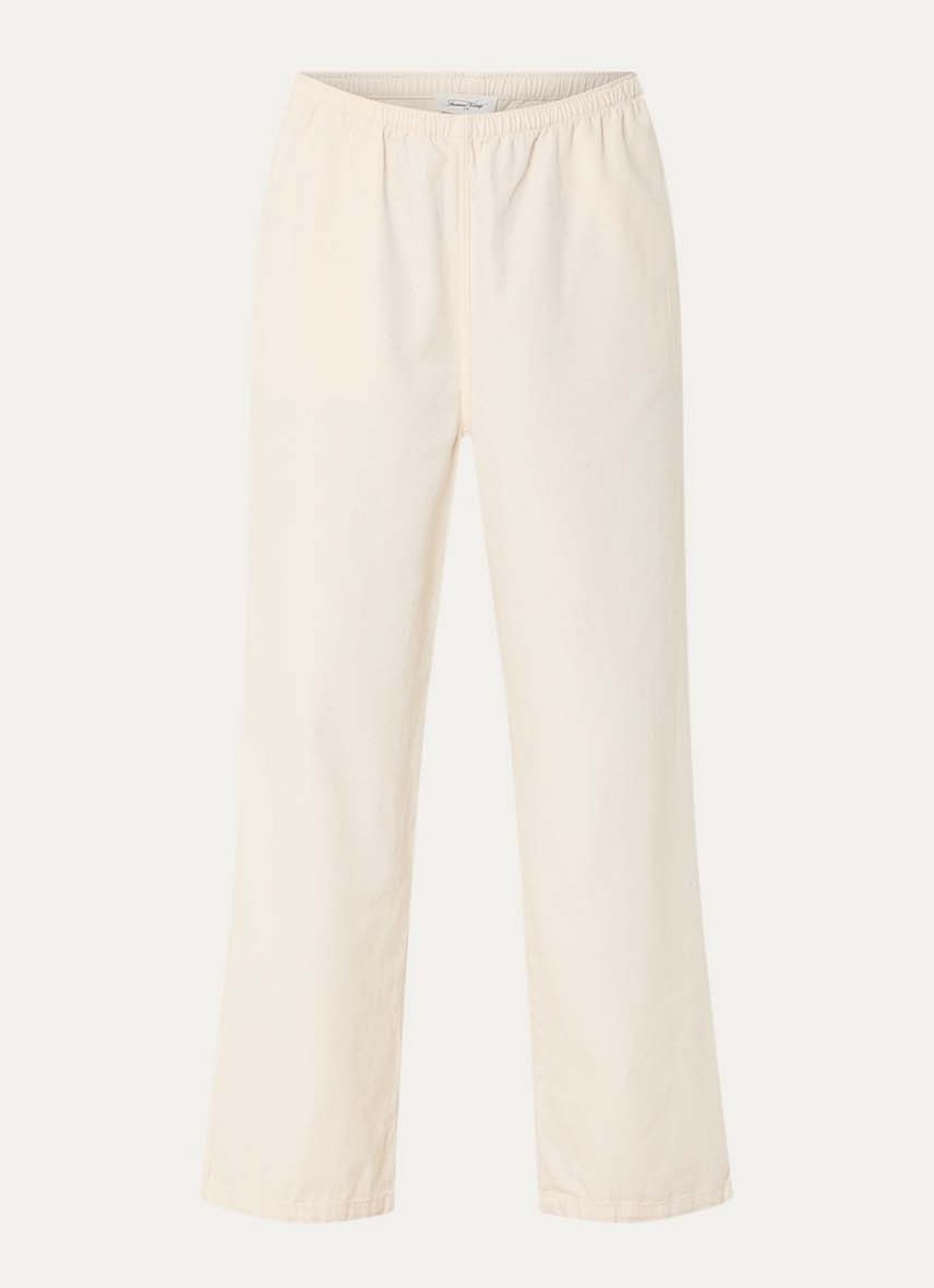 American Vintage Lycaz high waist straight fit broek met steekzakken - voorkant gebroken wit