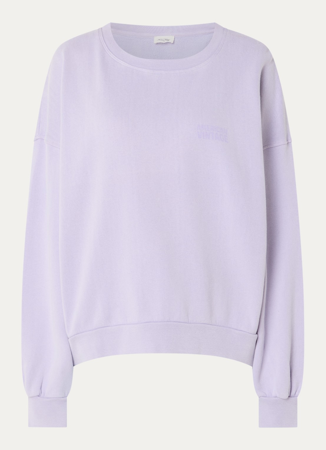 American Vintage Parme sweater met logo - voorkant 3 paars