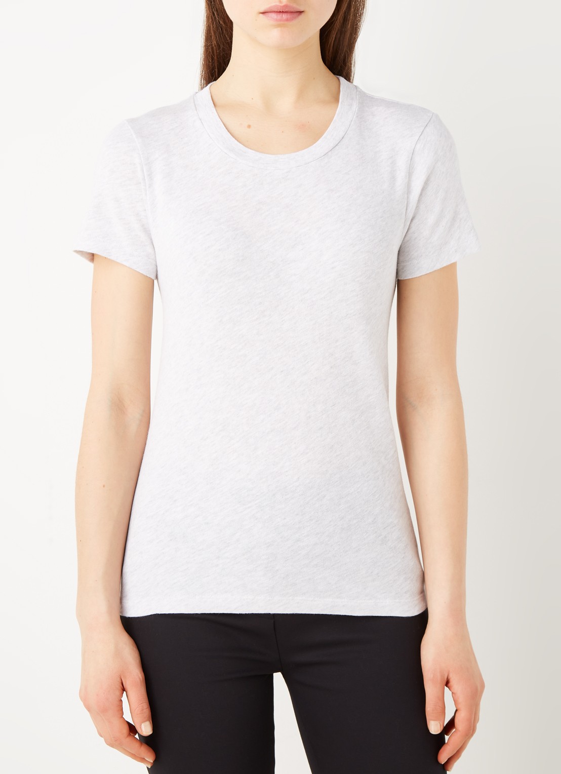 American Vintage Sonoma T-shirt met ronde hals  - detail 3 lichtgrijs