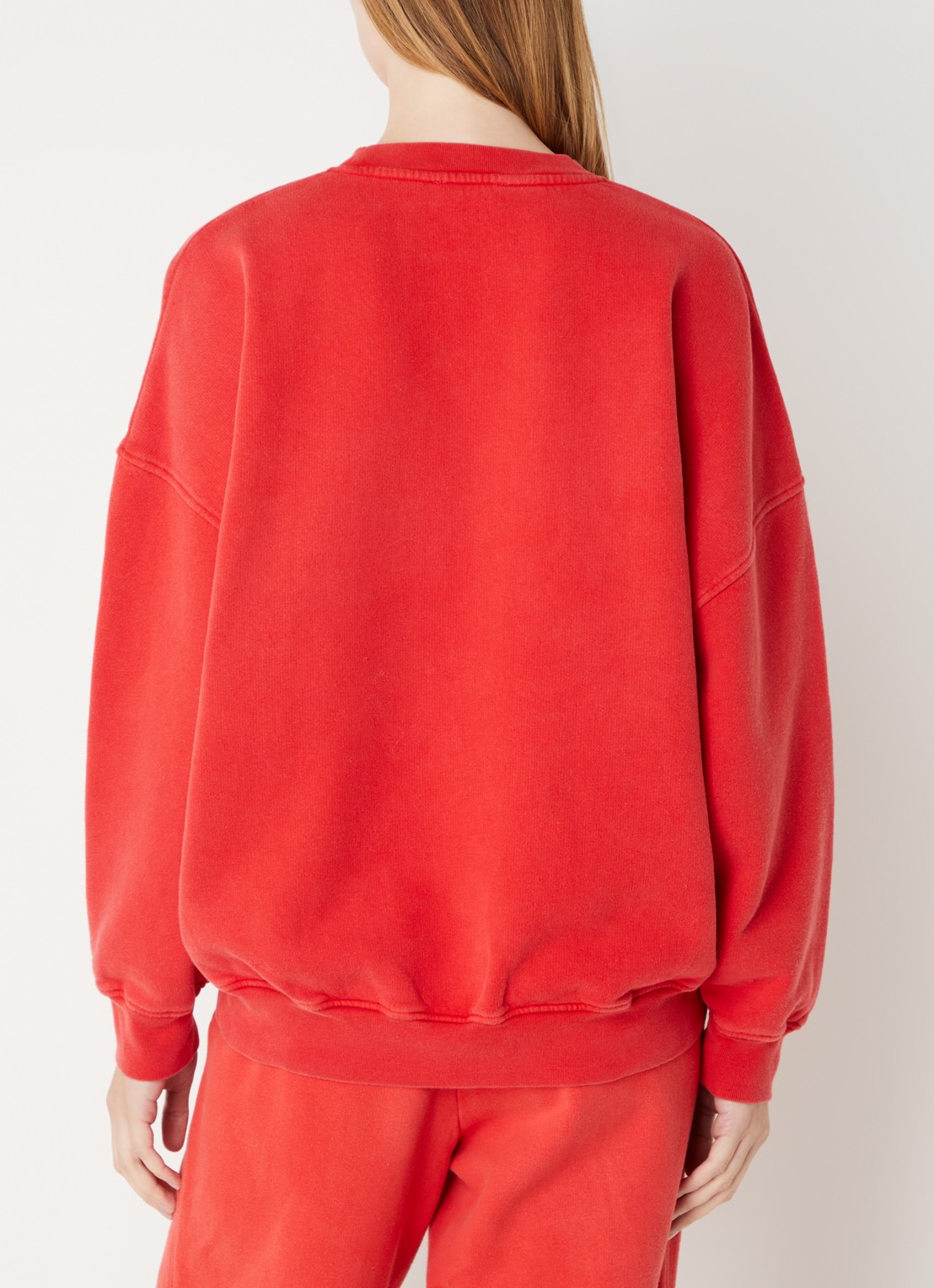American Vintage Sweater met ronde hals - achterkant 4 rood