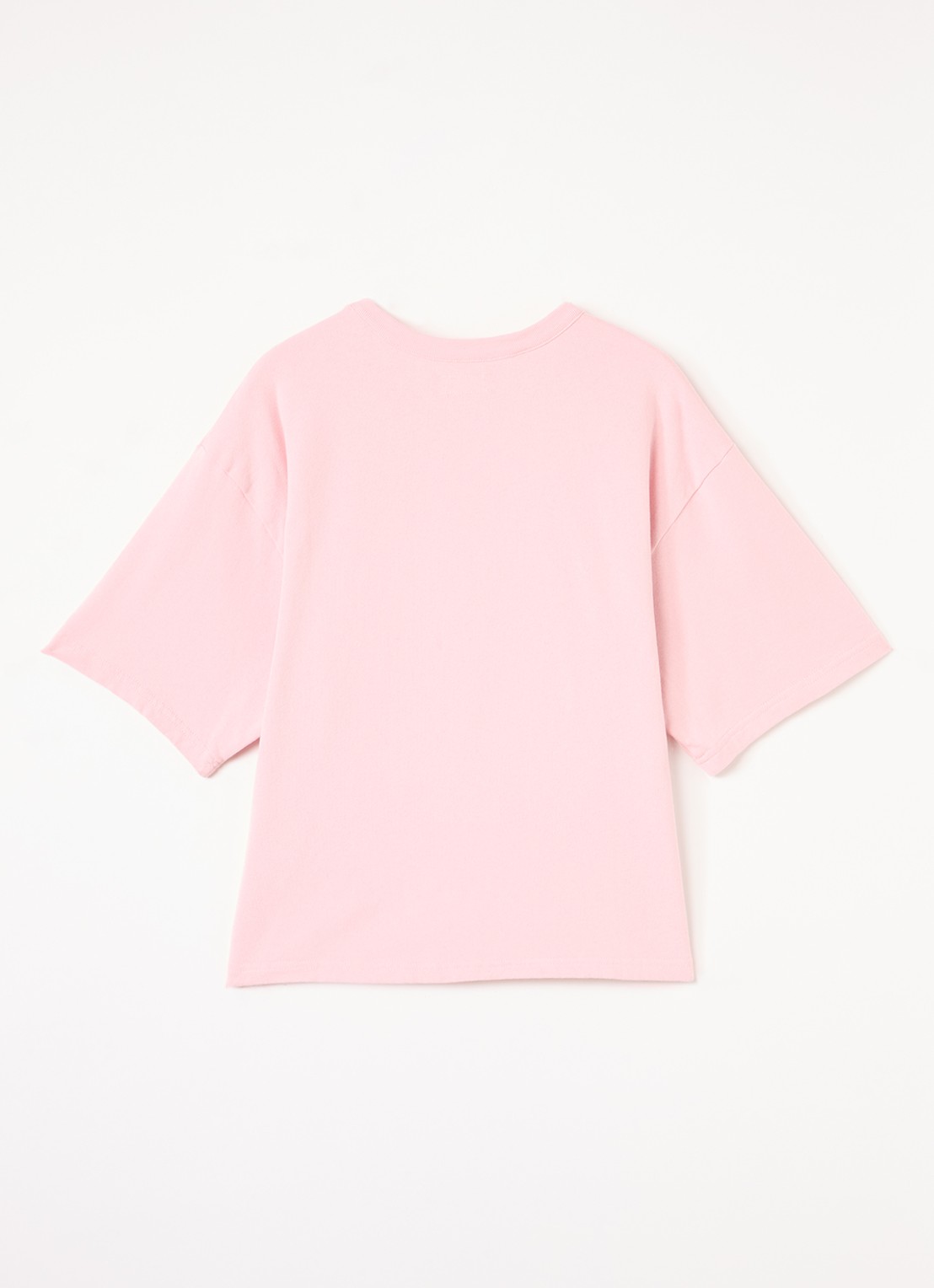 American Vintage T-shirt met logo  - voorkant 2 lichtroze