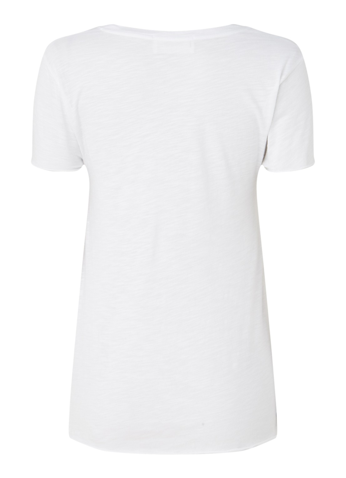 American Vintage T-shirt met V-hals - achterkant wit
